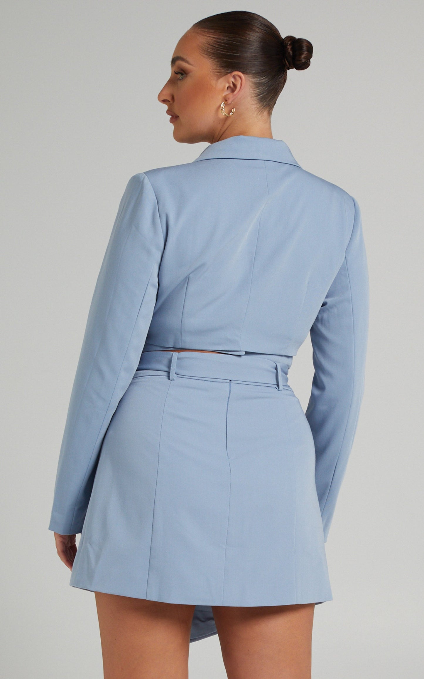 Valeria Mini Skirt - Asymmetric Skirt in Blue