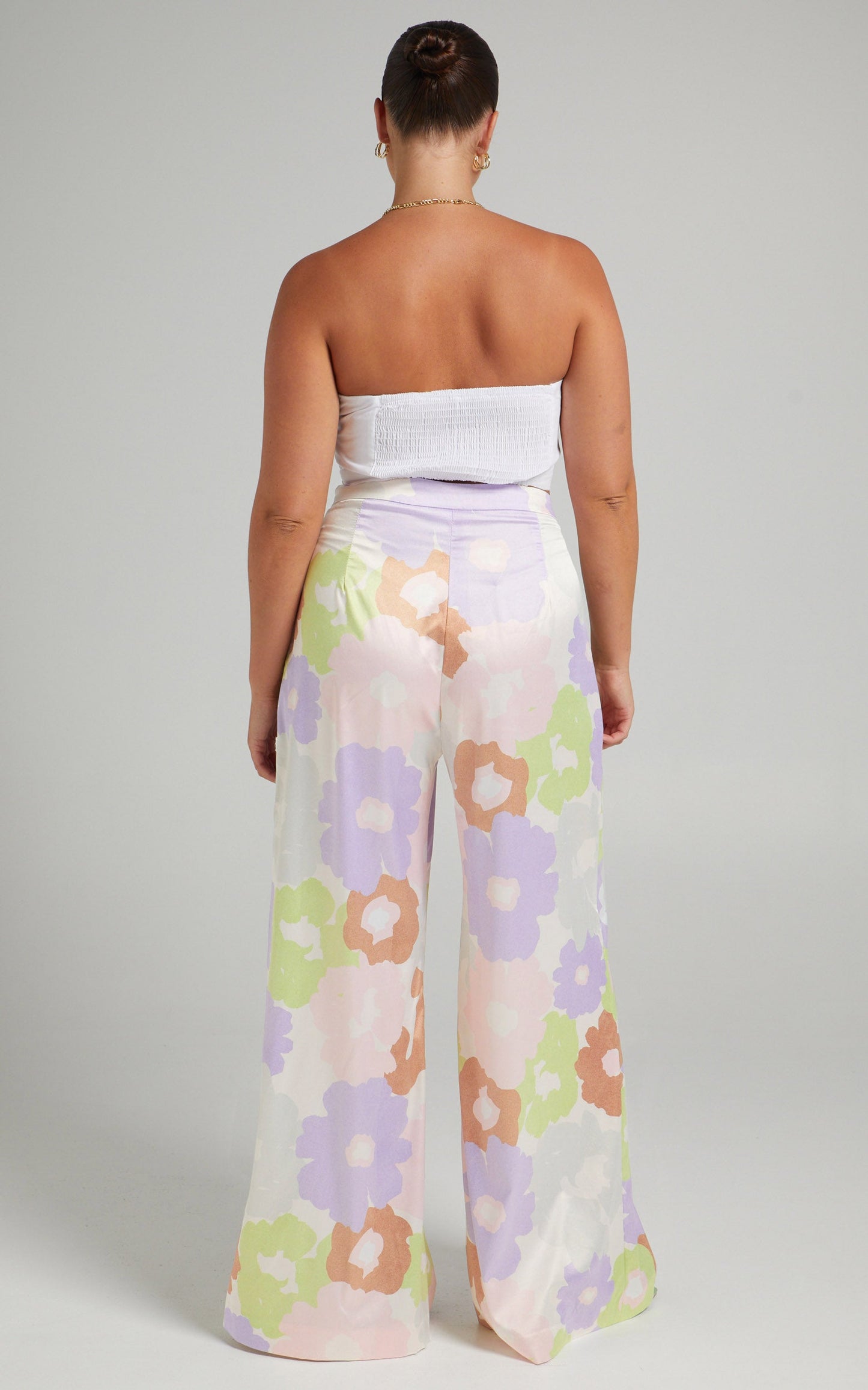 Leighton Pants - High Waisted Wide Leg Pants in Lumiere Floral