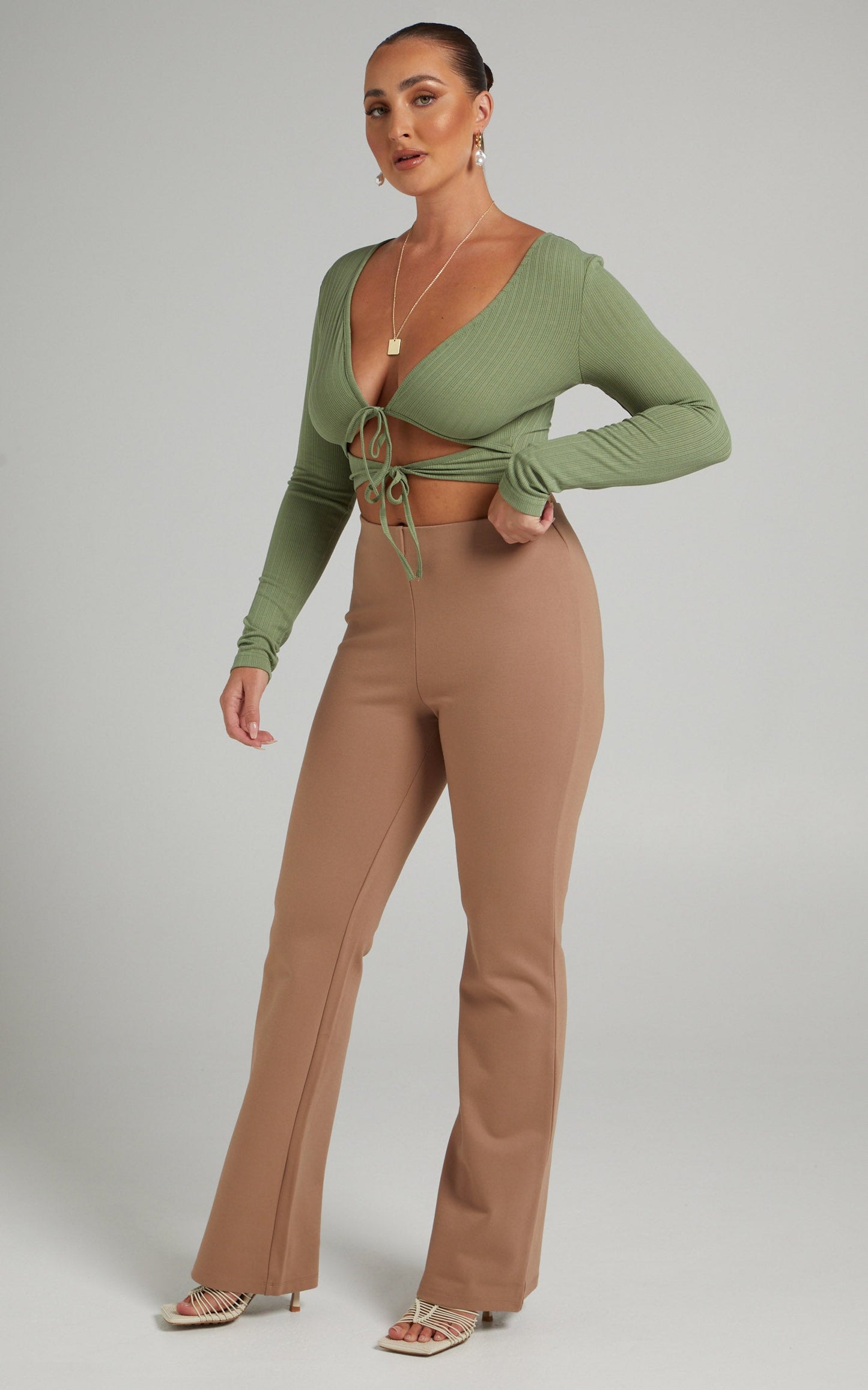 Margot Pants - Flared Pants in camel