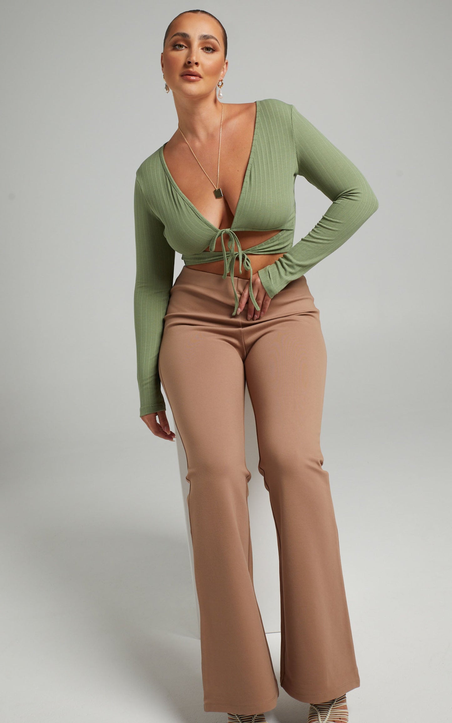 Margot Pants - Flared Pants in camel