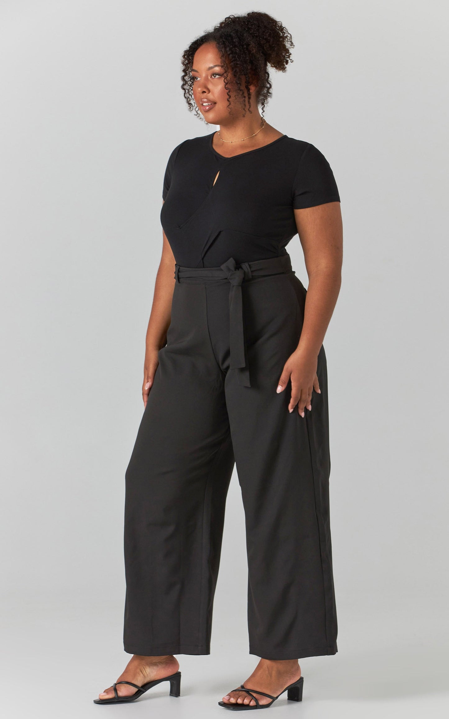 Miss Gold Pants in Black