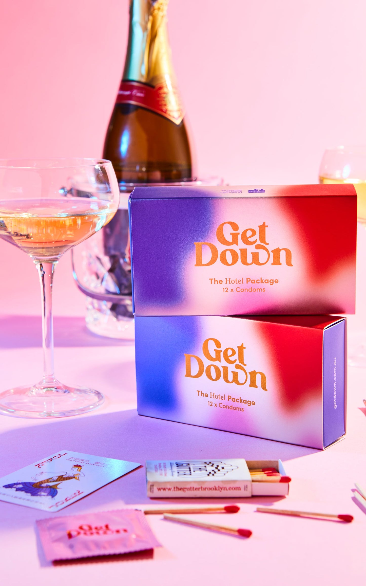 GET DOWN - THE HOTEL 12 Pack in Pink/Red