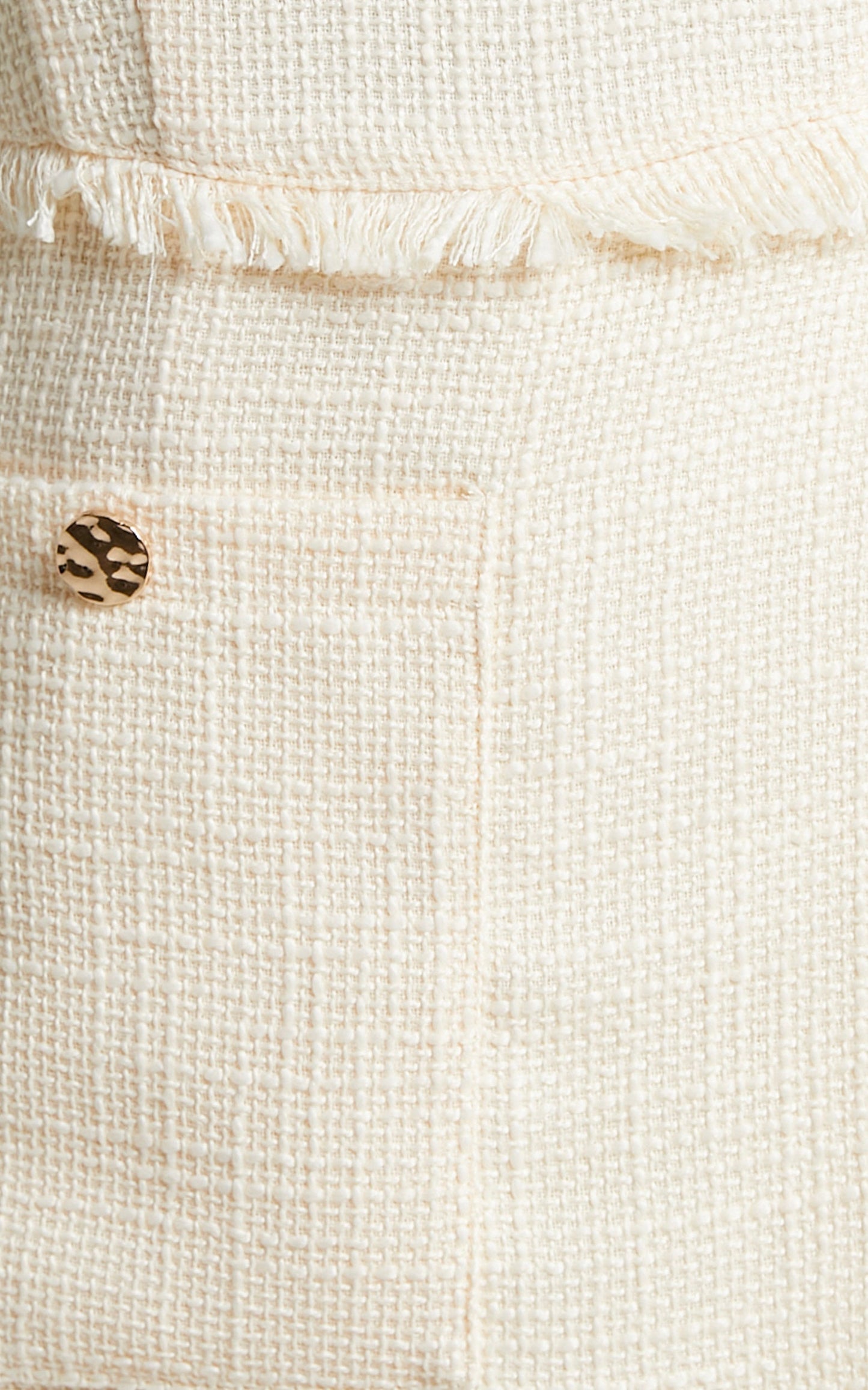 Mabelle Playsuit - Boucle Tweed Sleeveless Skort Playsuit in Cream