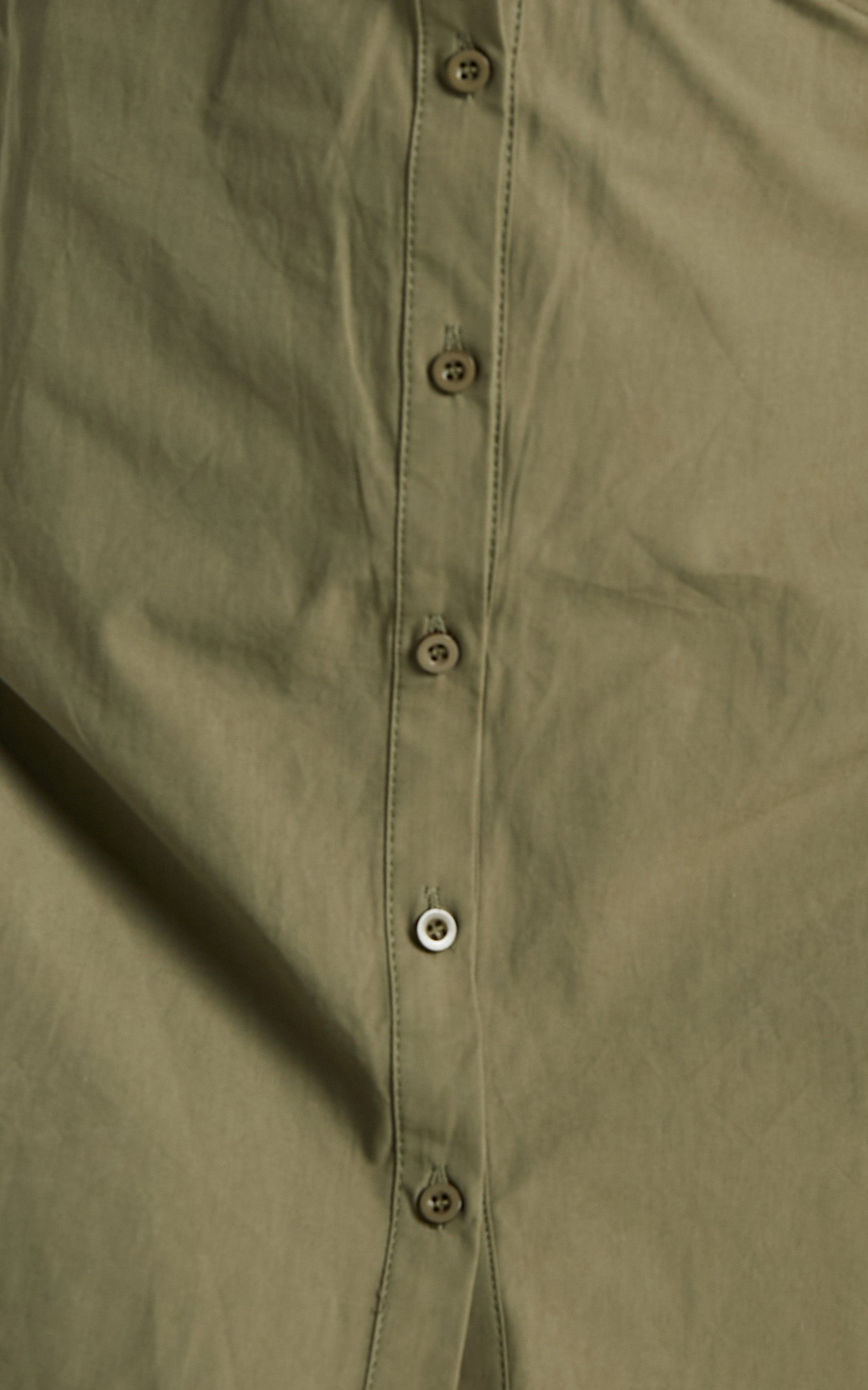 Macie Mini Dress - Tie Front Shirt Dress in Khaki