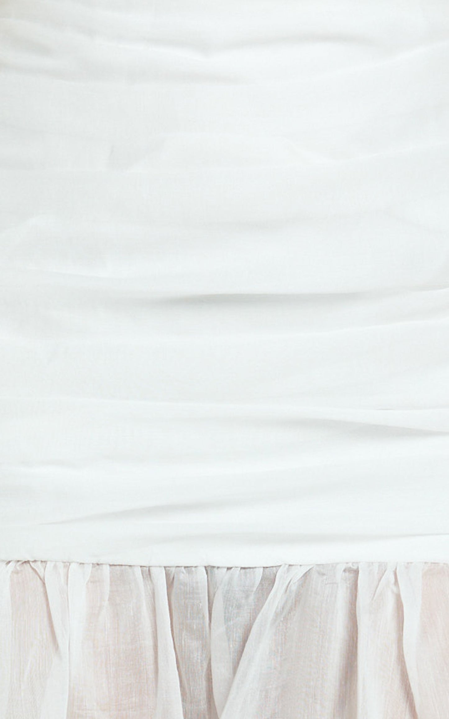 Mackenzie Maxi Dress - Tipped Shoulder Drop Waist Full Gathered Skirt Dress in White
