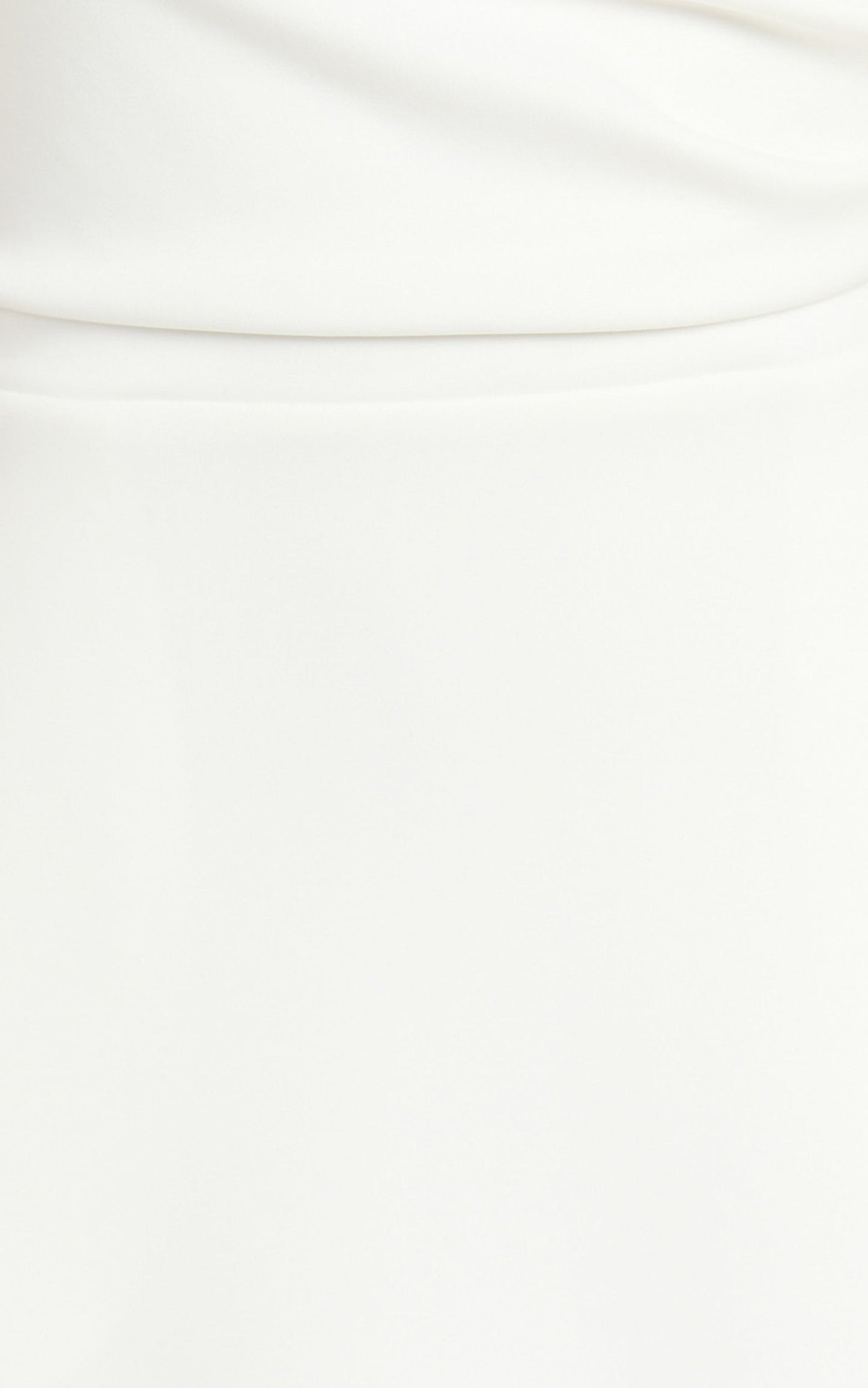 Macy Midi Dress - High Neck A Line Dress in Off White