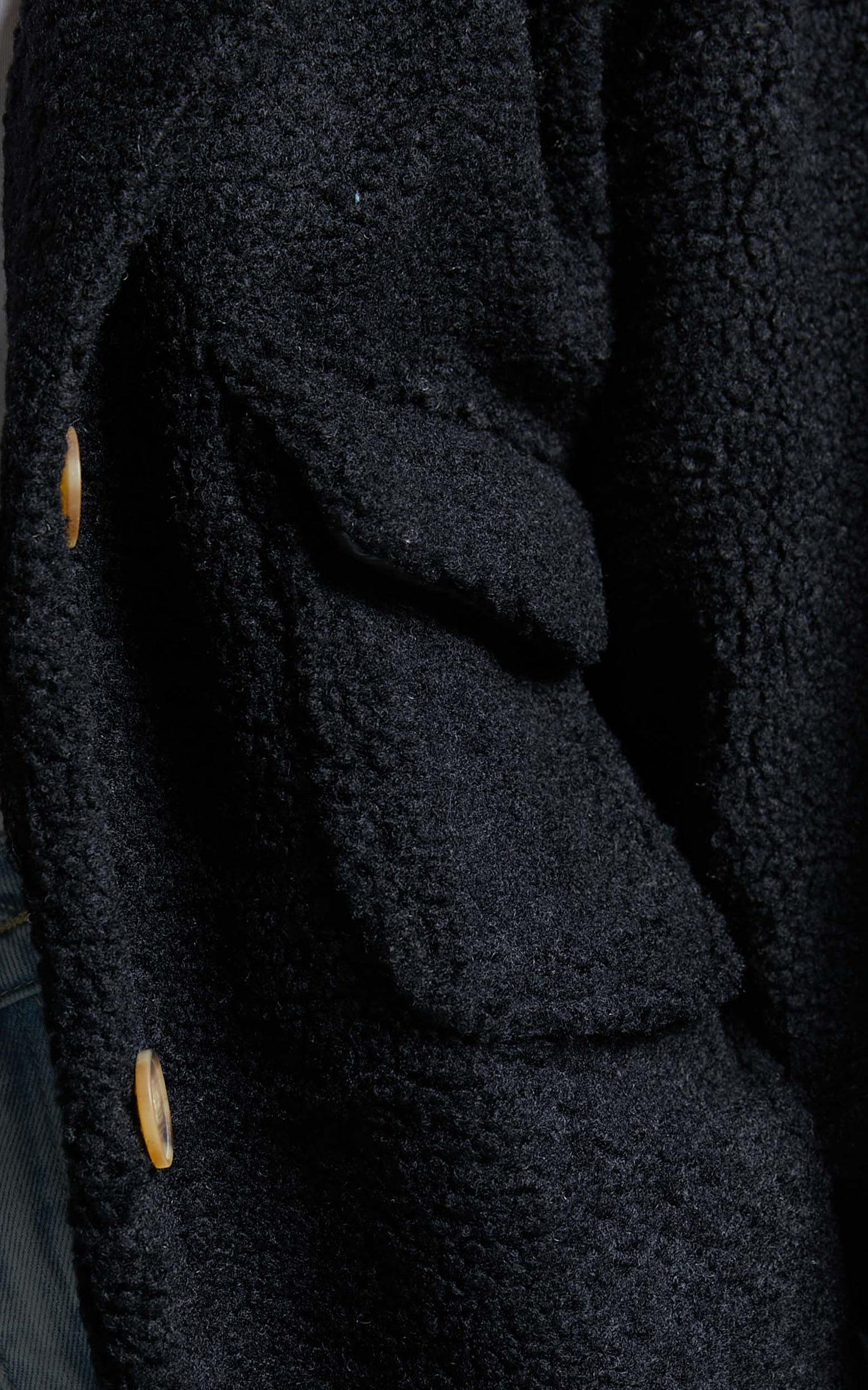Maddie Coat - Longline Teddy Coat in Black