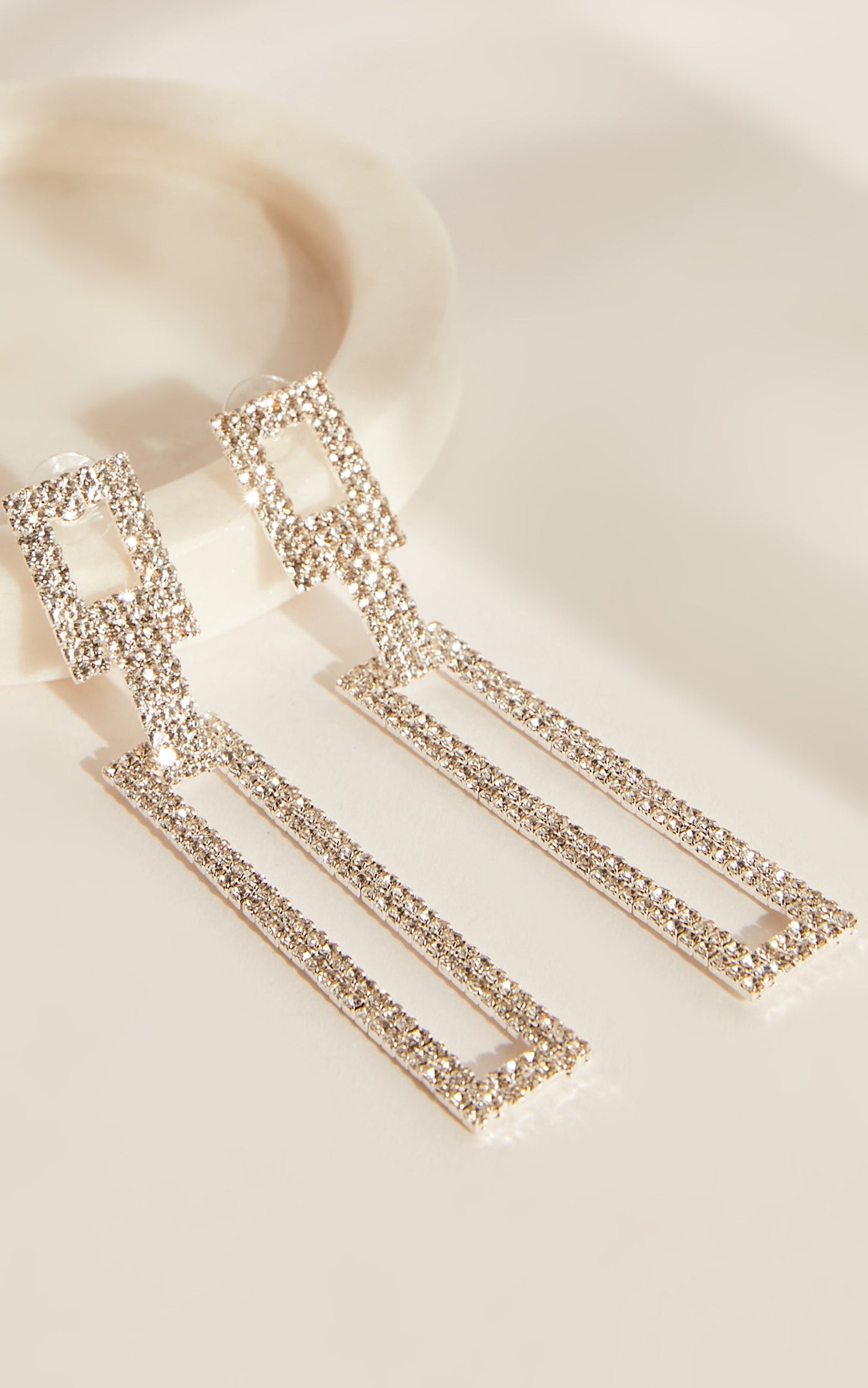 Maffey Earrings in Diamante