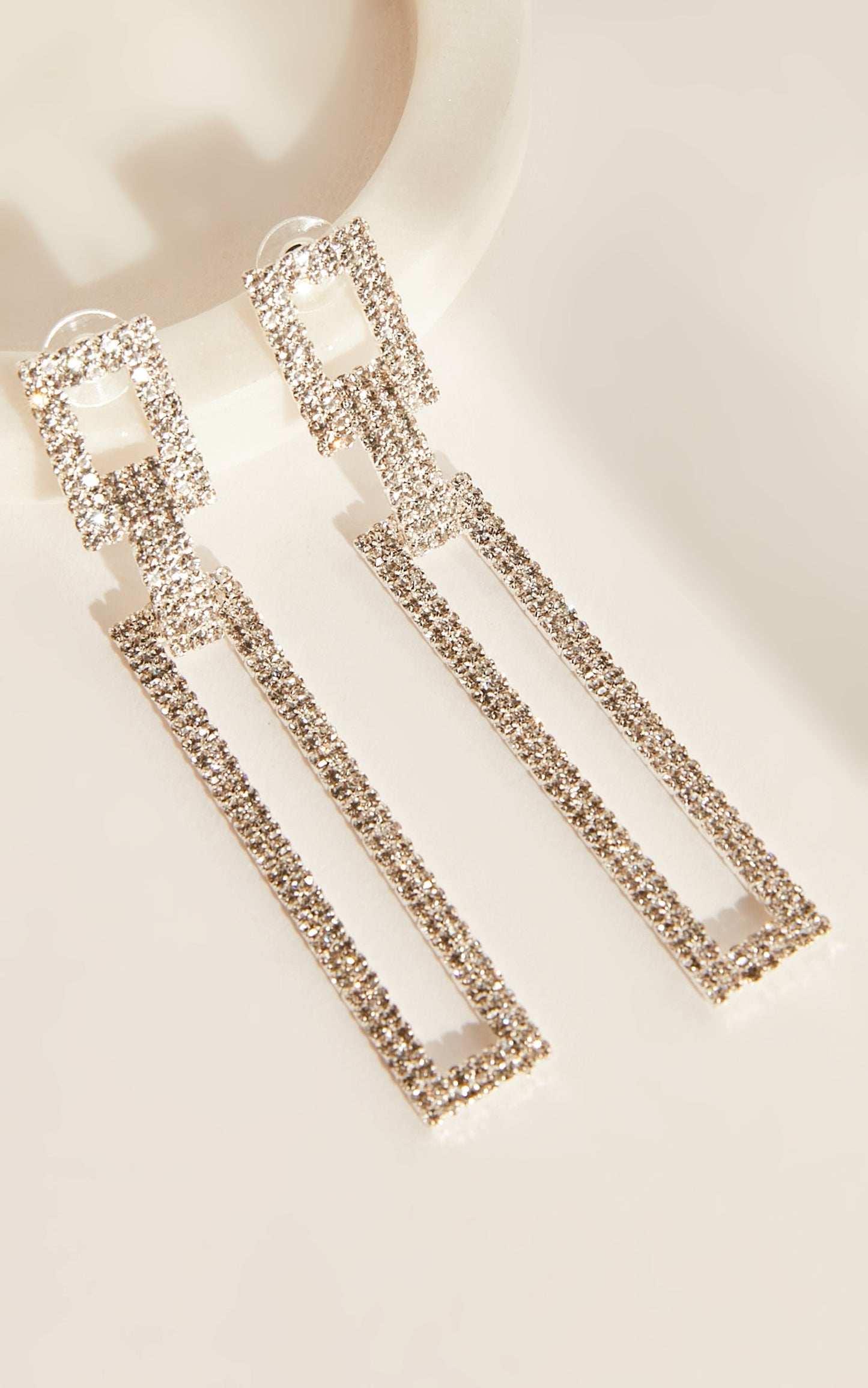 Maffey Earrings in Diamante
