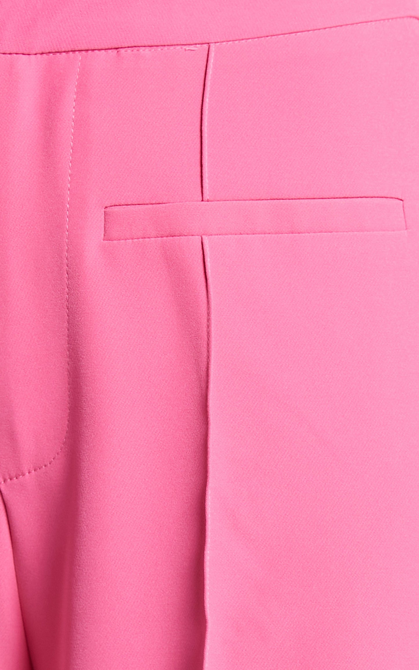 Maida Two Piece Set - V Front Crop Top and Wide Leg Pants Set in Pink