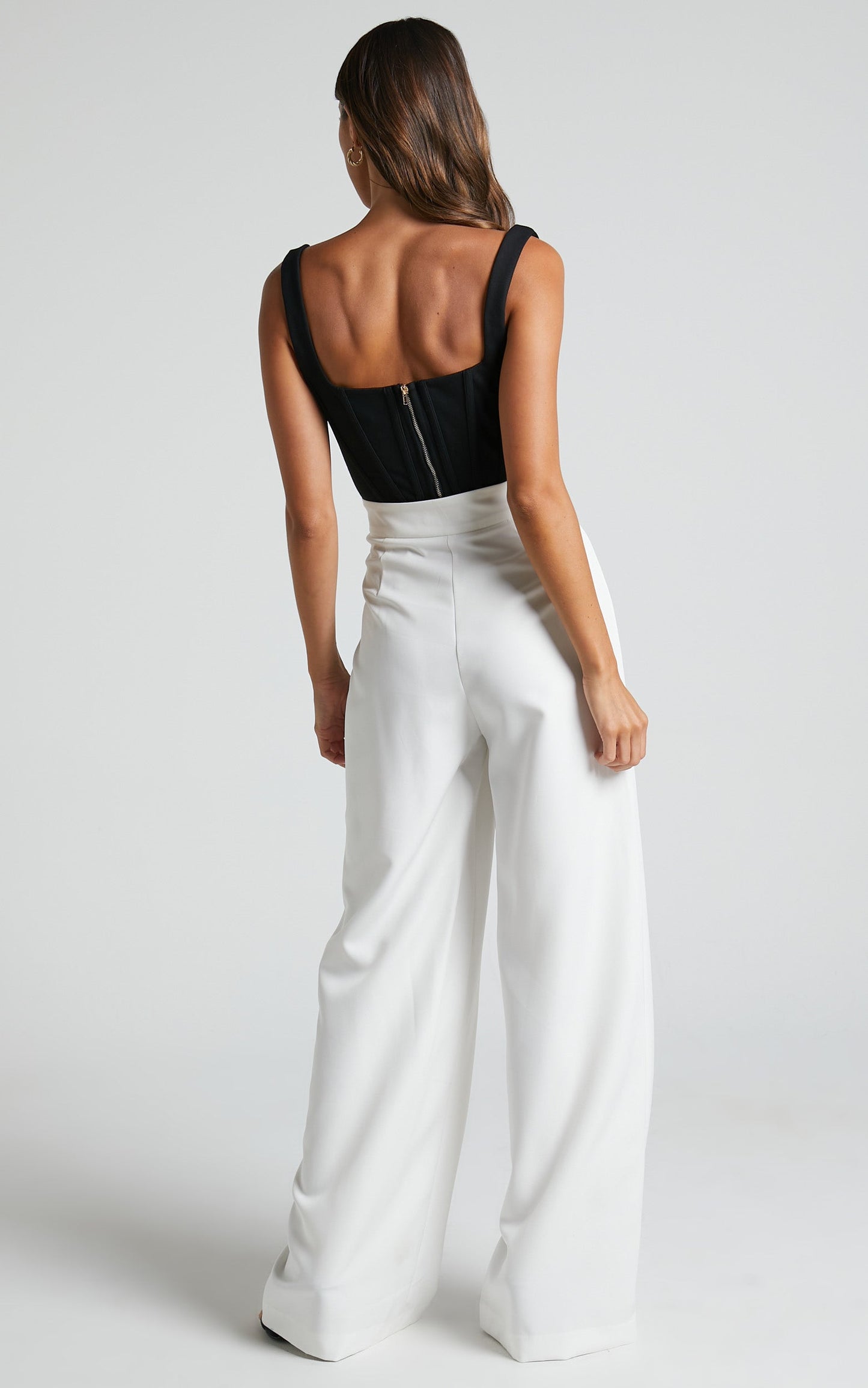 Maida Pants - High Waisted Wide Leg Pants in White