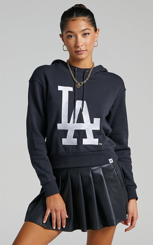 Majestic - LA Dodgers Hoodie in Faded Black