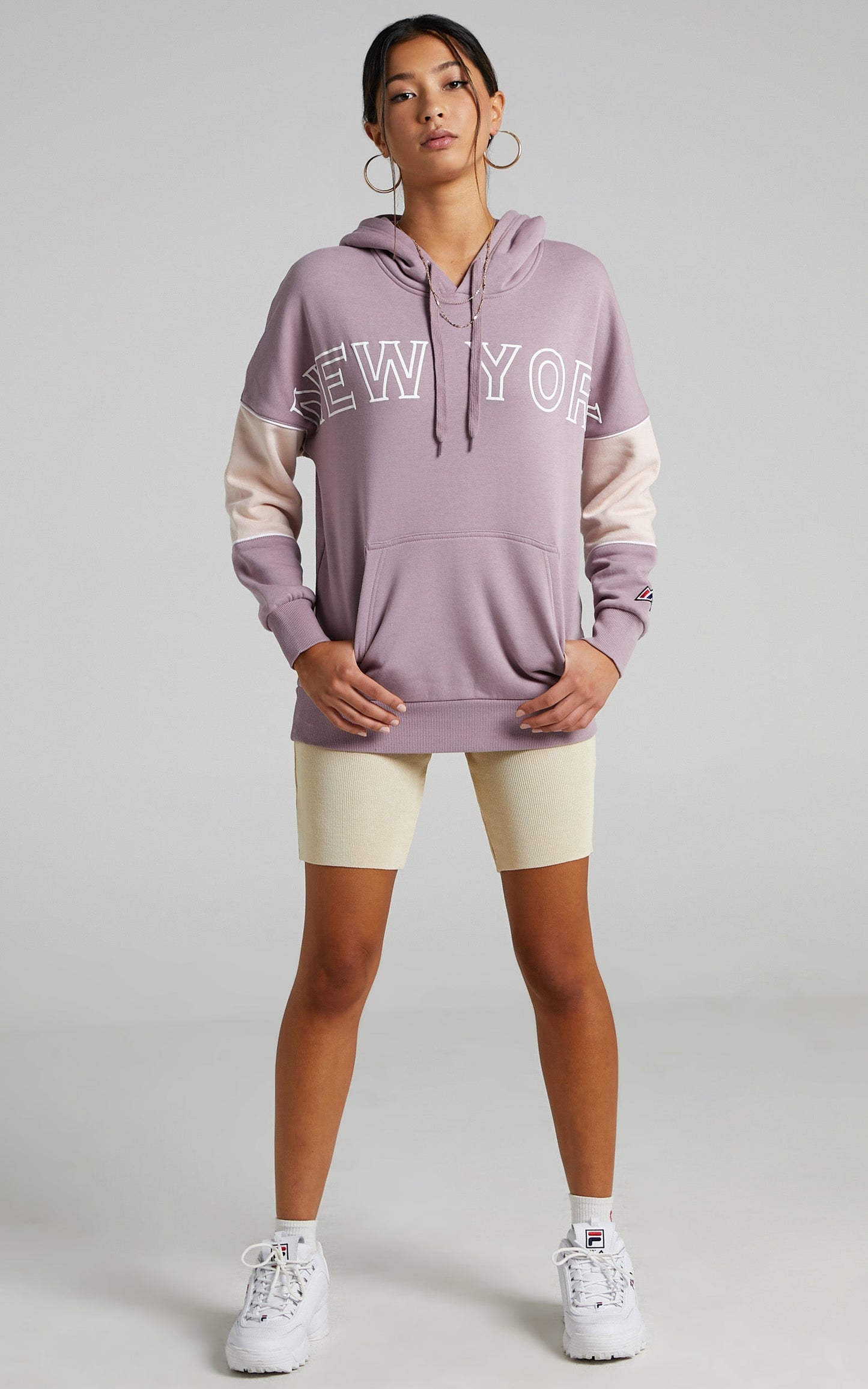 Majestic - Madi Cozy Hood Yankees in Plum