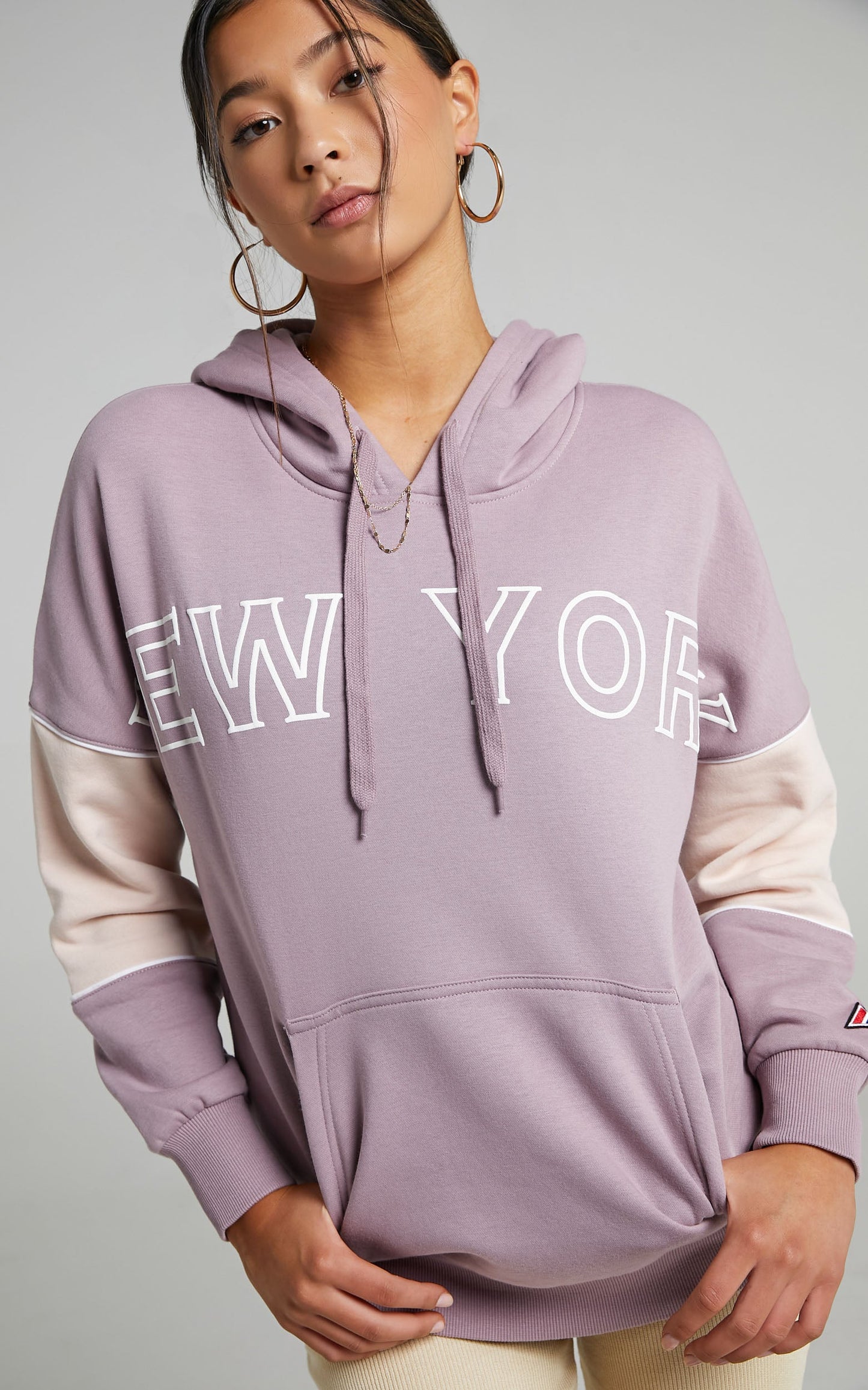 Majestic - Madi Cozy Hood Yankees in Plum
