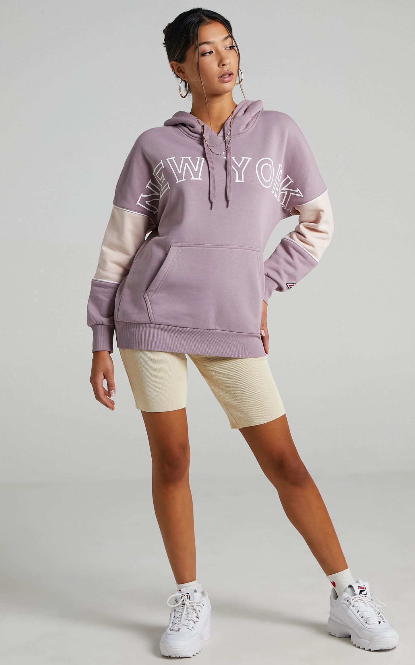 Majestic - Madi Cozy Hood Yankees in Plum