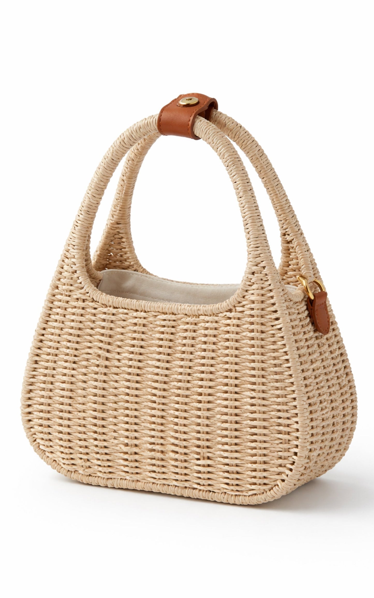 Makayla Bag- Straw Crossbody Bag in Natural