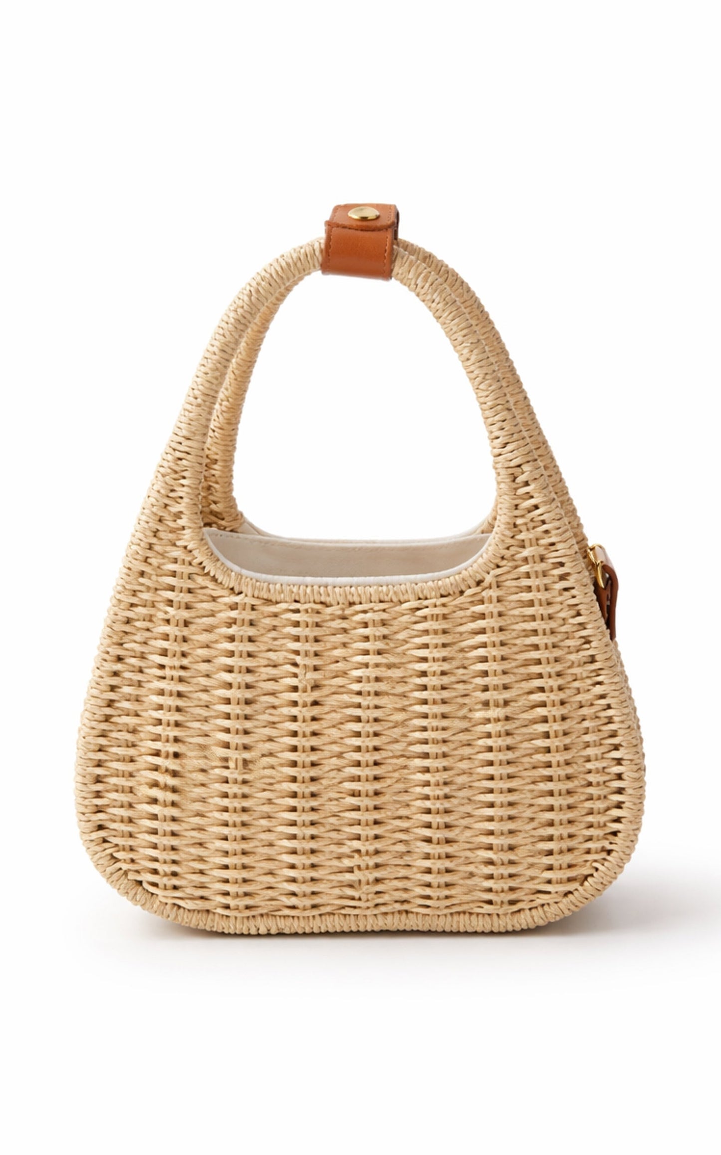 Makayla Bag- Straw Crossbody Bag in Natural
