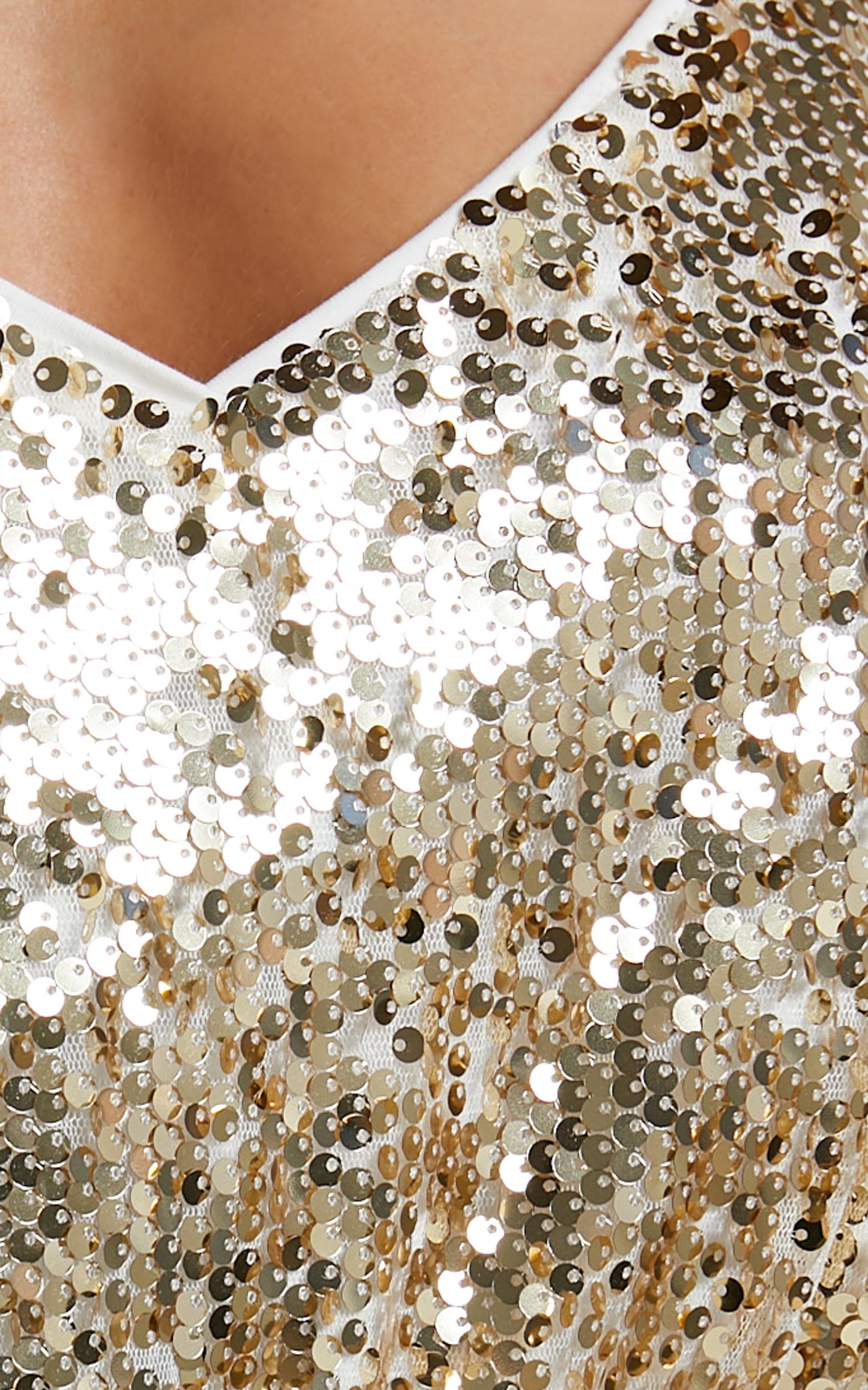Manika Bodysuit - Sequin Bodysuit in Gold