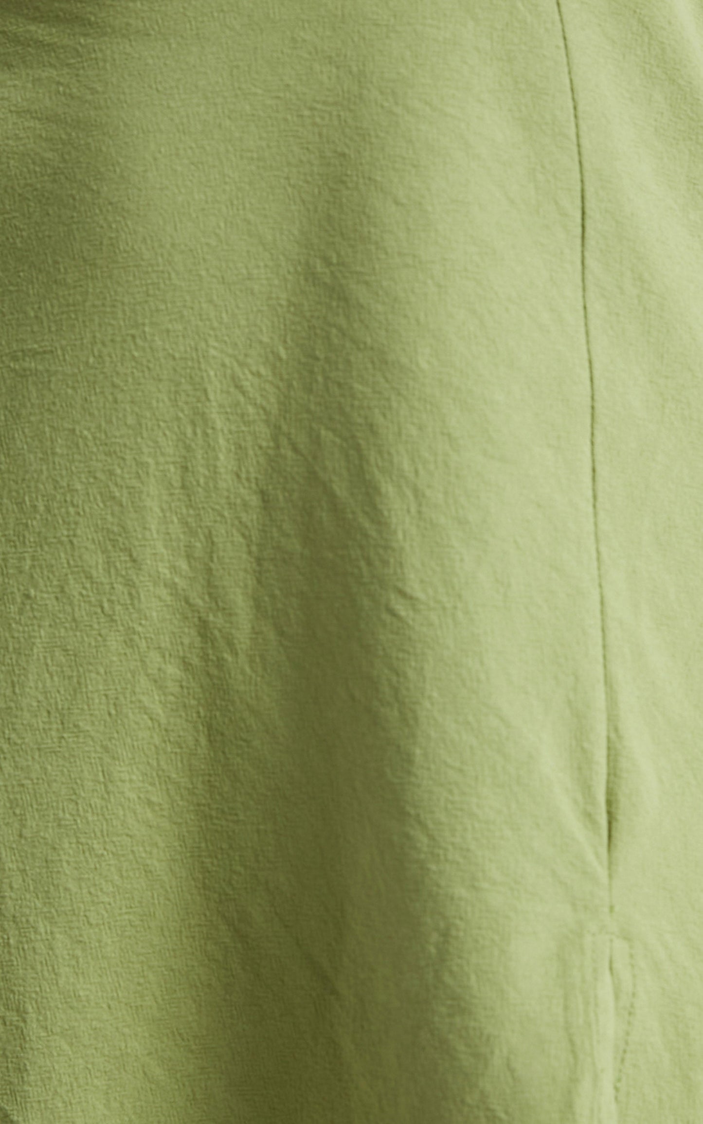Marcia Midi Dress - One Shoulder Dress with Side Cut Out in Green Linen Look