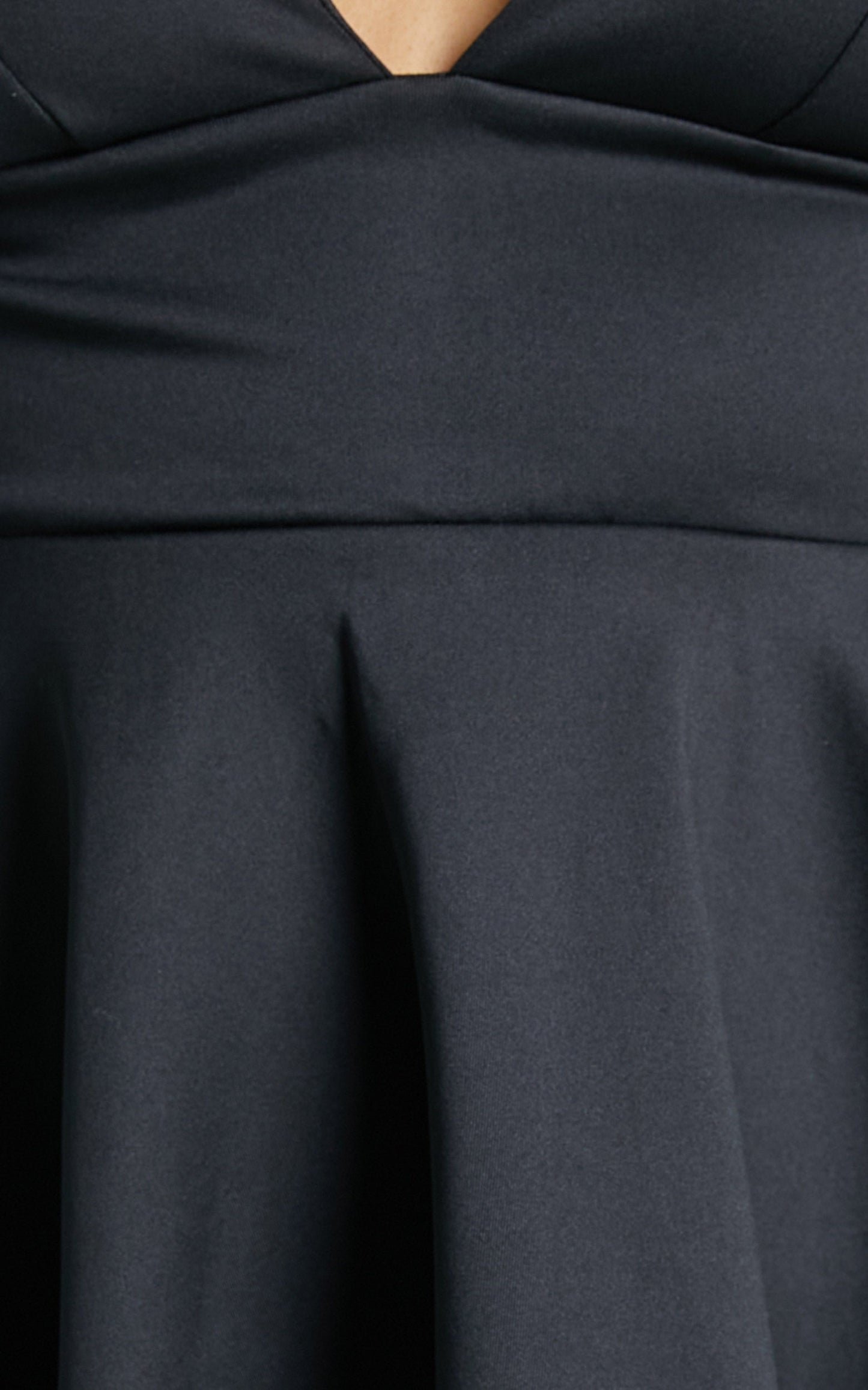 Margerie Mini Dress - Puff Sleeve Fit and Flare Dress in Black