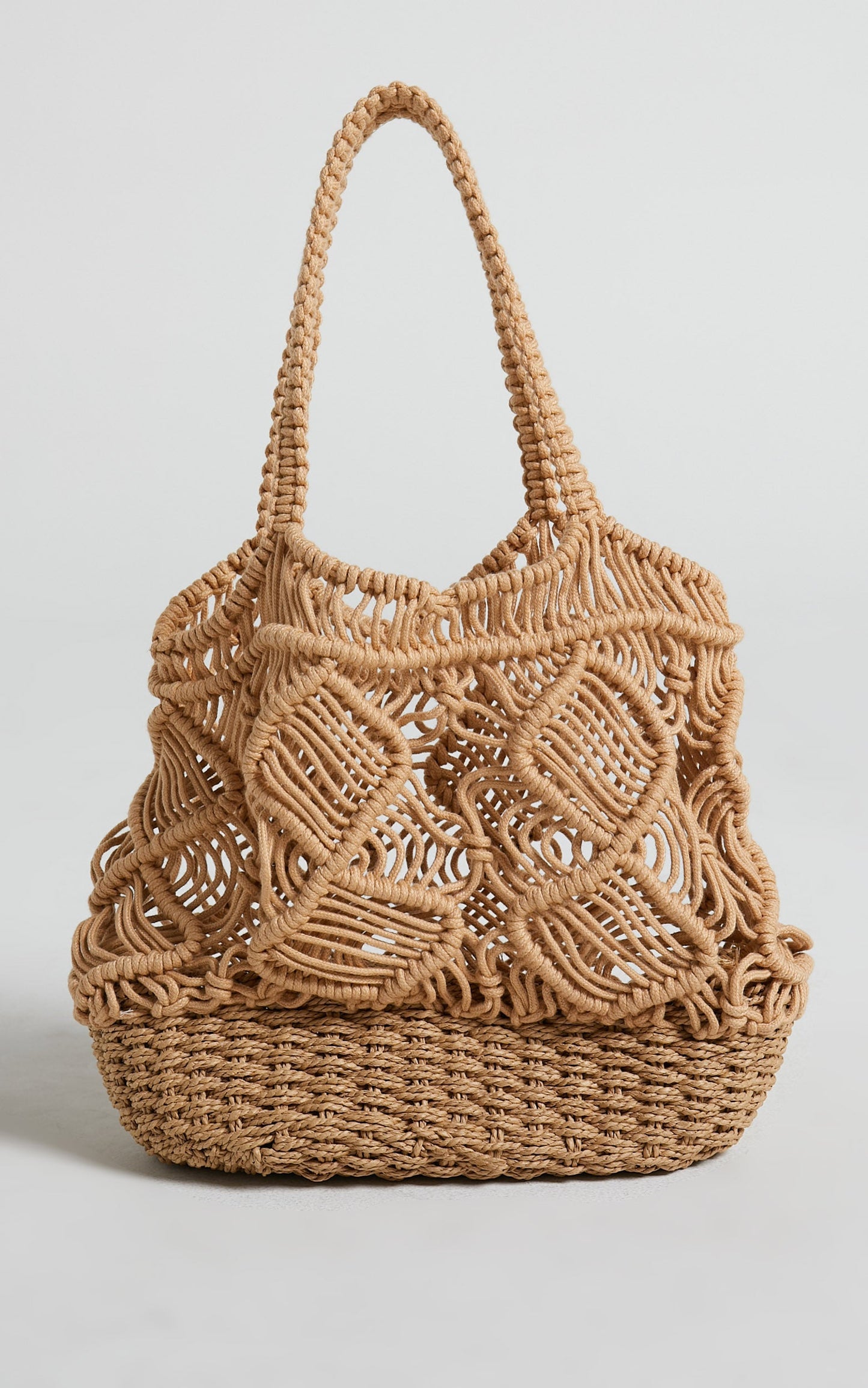 Marion Crochet Tote Bag in Neutral