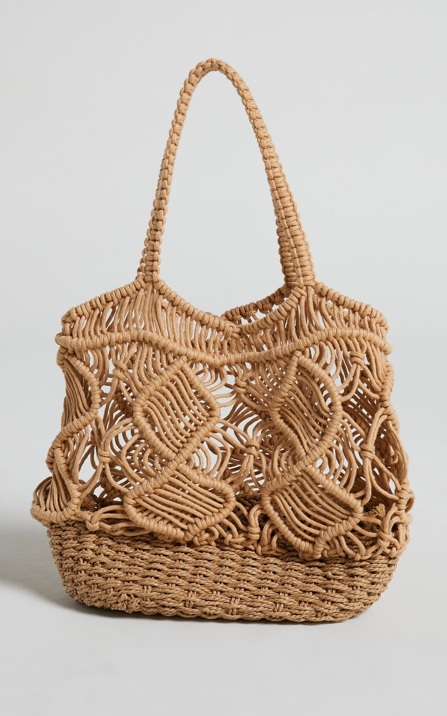 Marion Crochet Tote Bag in Neutral