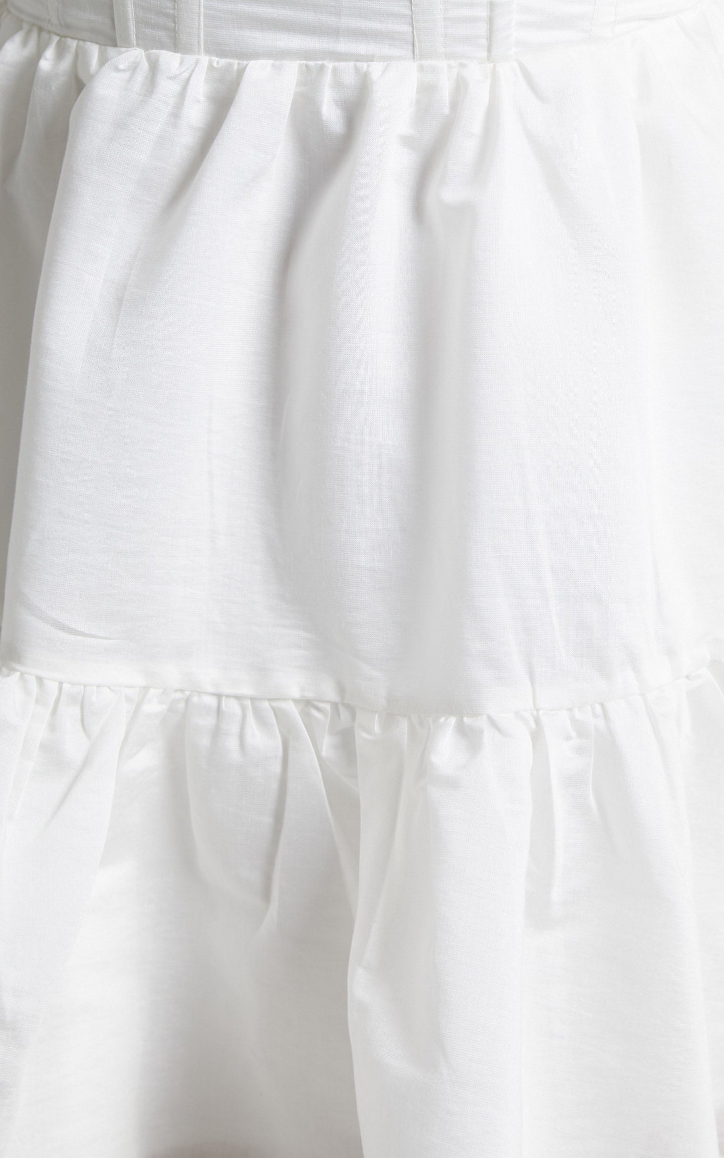 Marionne Mini Dress - Strapless Tiered Dress in White