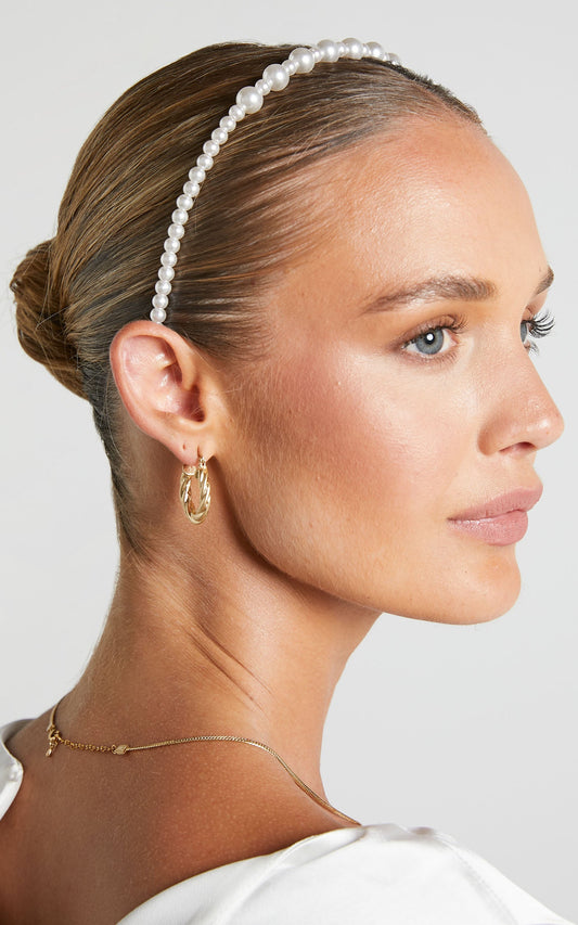 Marlina Pearl Headband in Pearl