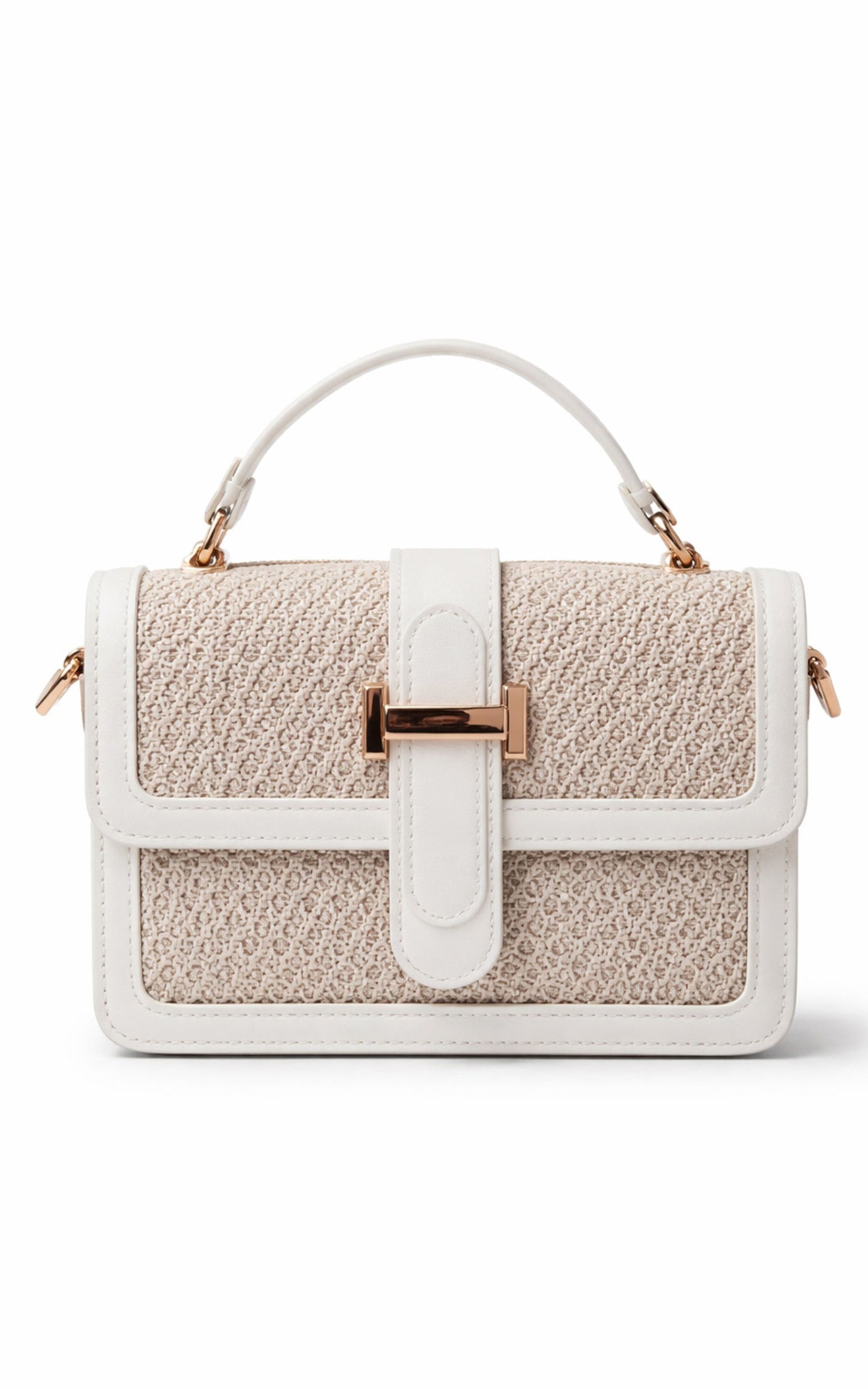 Marlowe Straw Crossbody Bag in Natural
