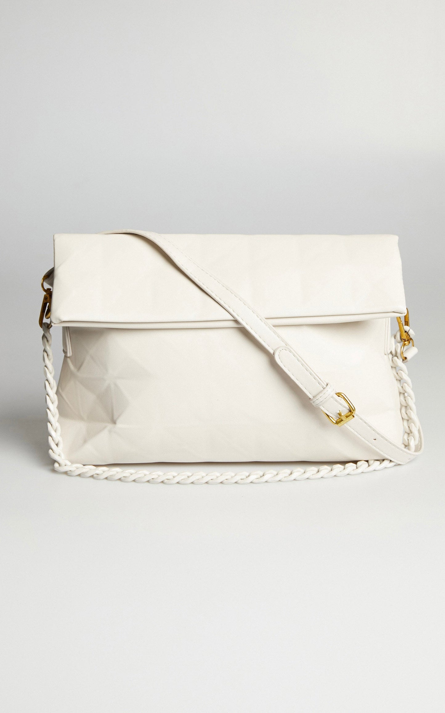 Marthena Chain Crossbody Bag in White