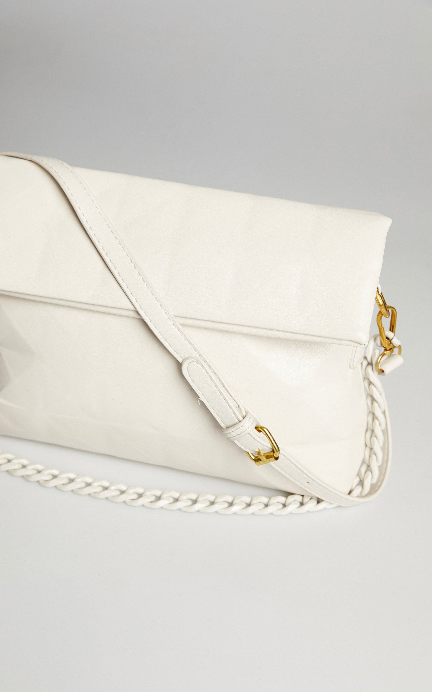 Marthena Chain Crossbody Bag in White