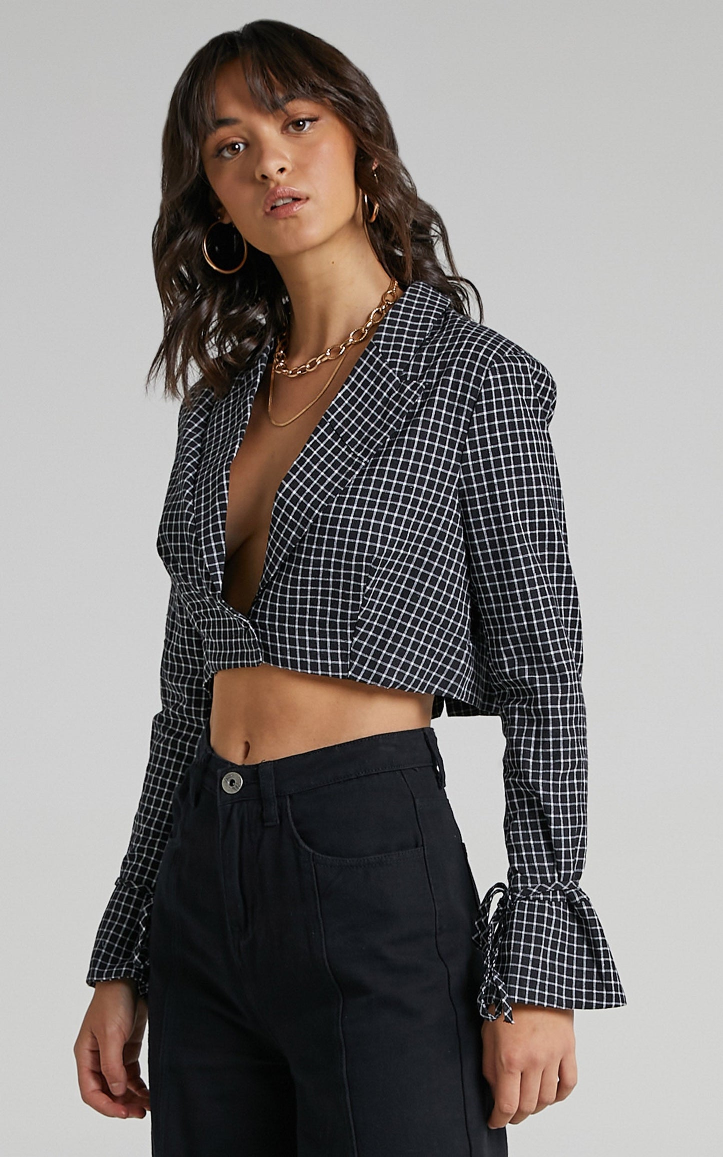 Maude Blazer in Black Check