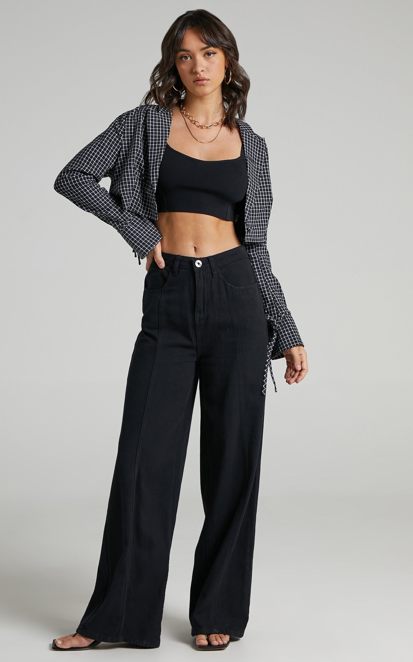 Maude Blazer in Black Check