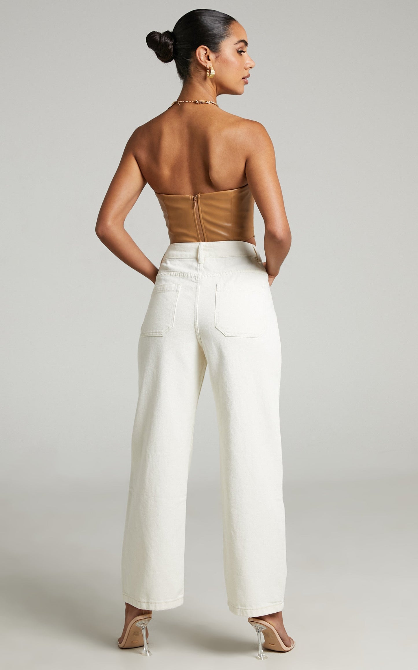 Maxime Wide Leg Jeans in White