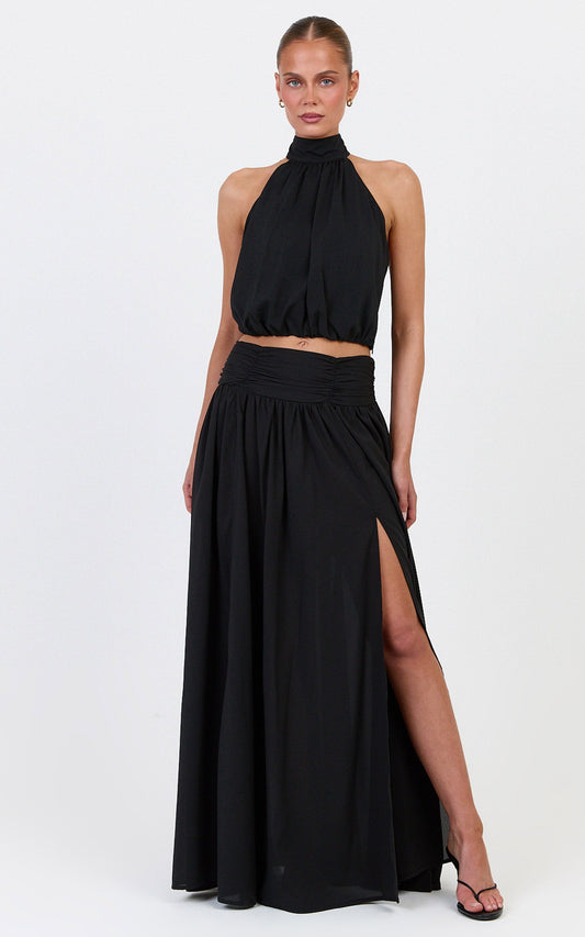 Melanie Top - Neckholder-Top in Schwarz