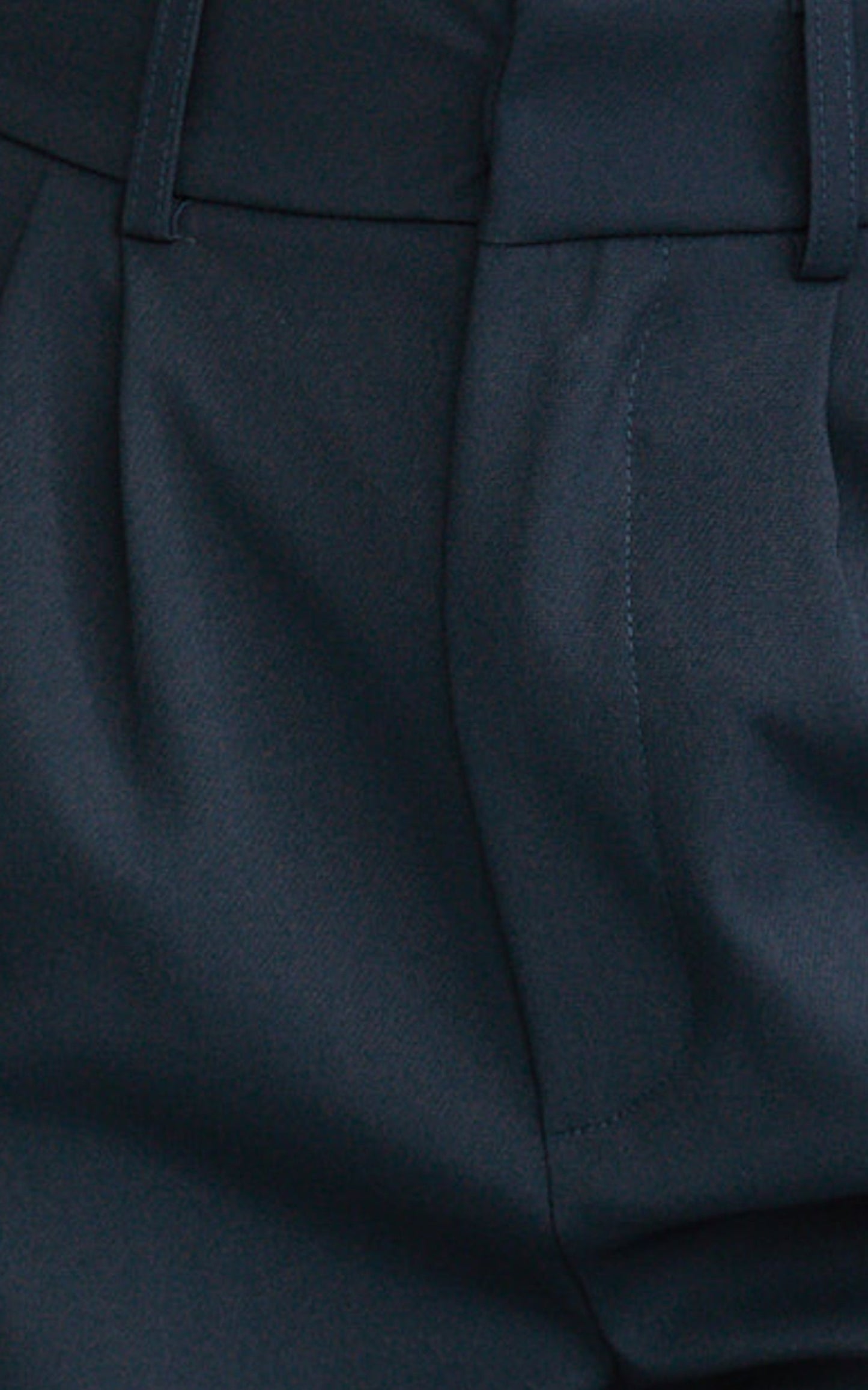 Melissa Pants - Pleat Front Wide Leg Tailored Pants in Navy