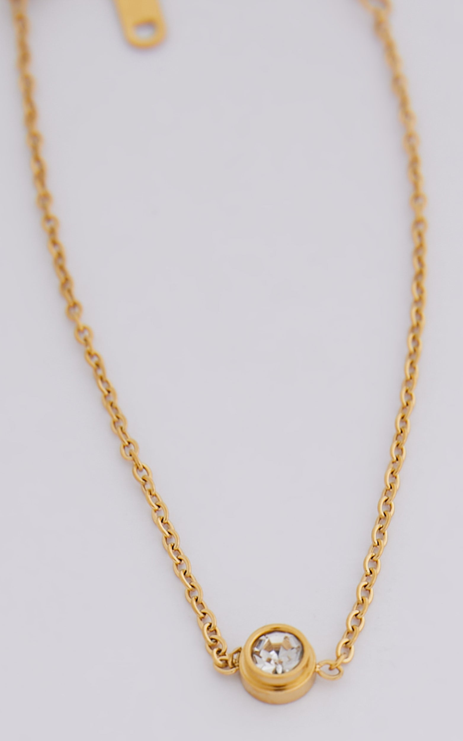 Mercedita Bracelet - Fine Chain Diamante Pendant Bracelet in Gold