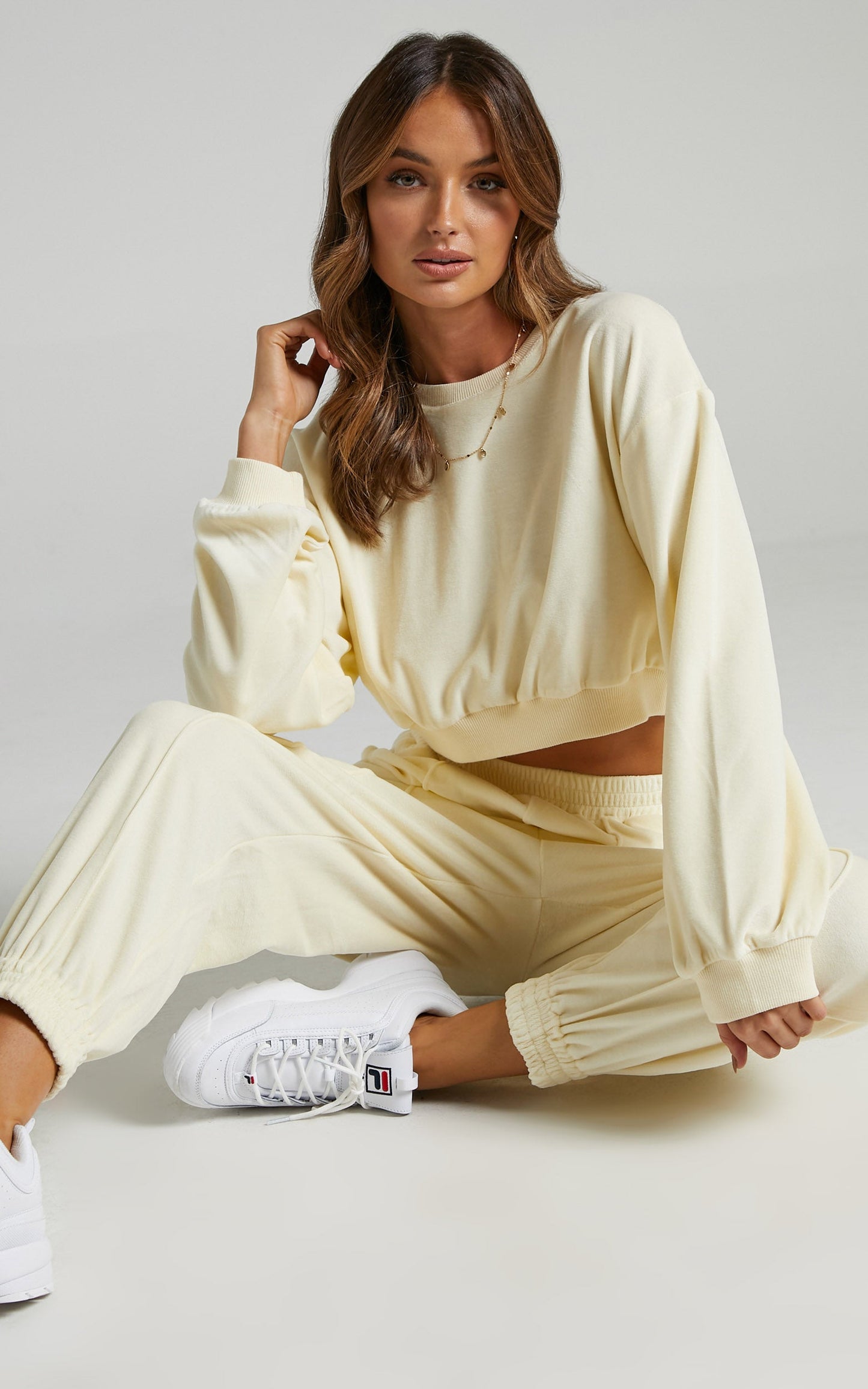 Merrick Sweat Pants in Cream