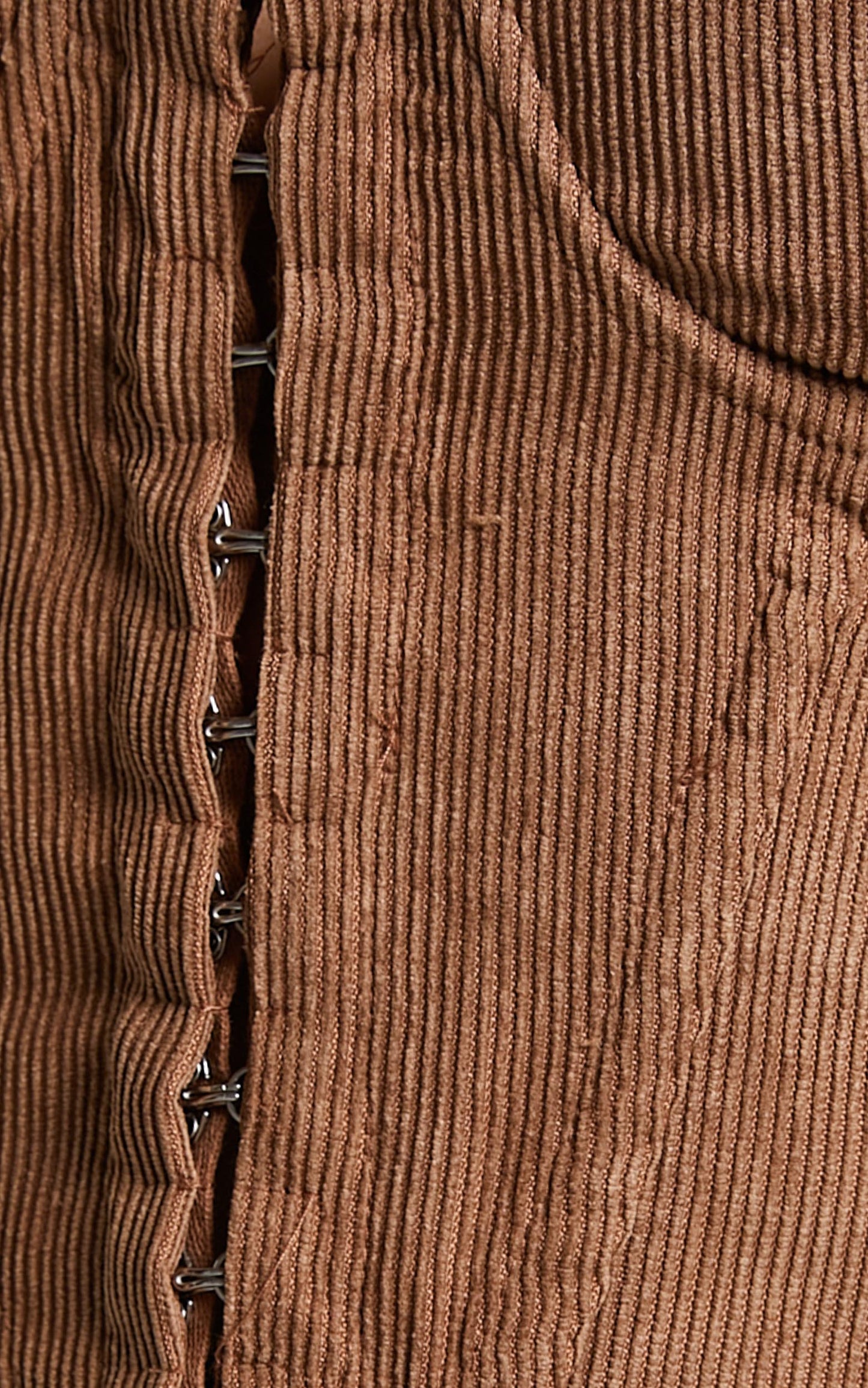 Mervin Top - Corduroy Corset in Mocha