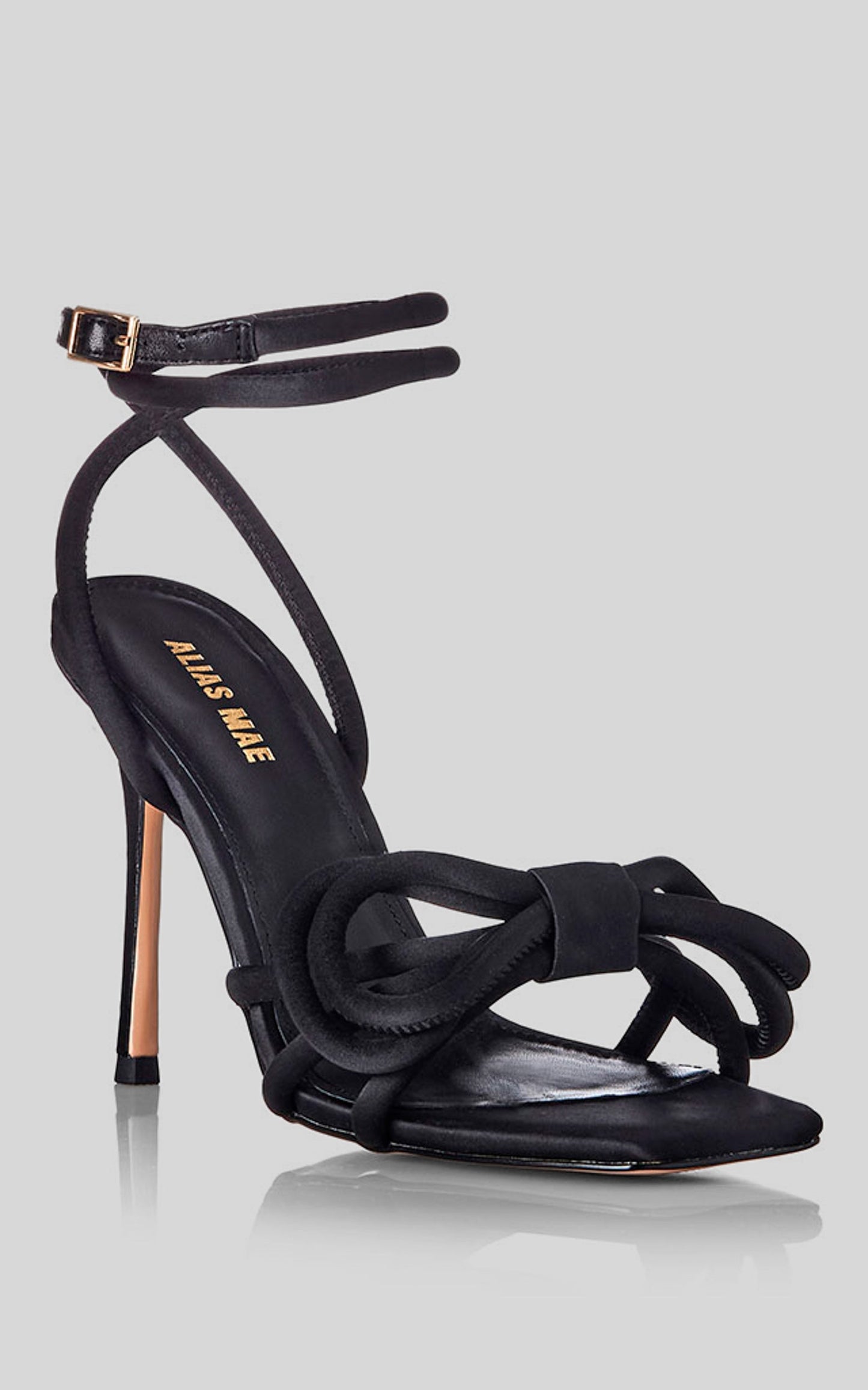 Alias Mae - Mietta Heels in Black Satin