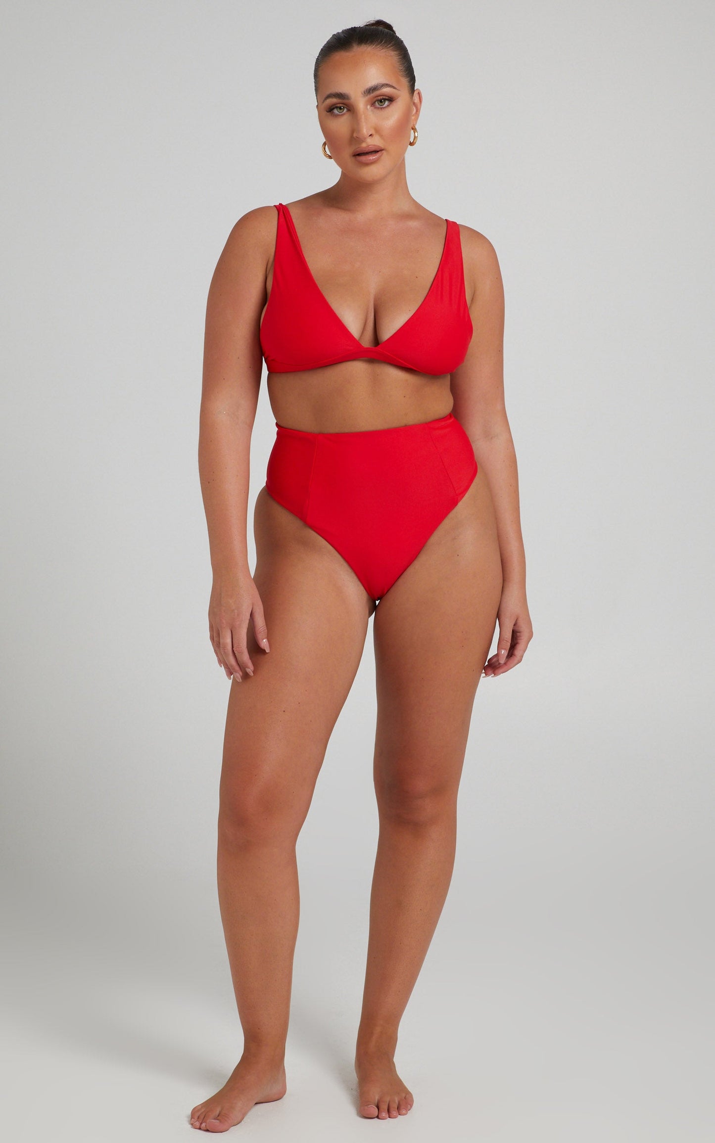 Coventina Triangle Bikini Top in Red