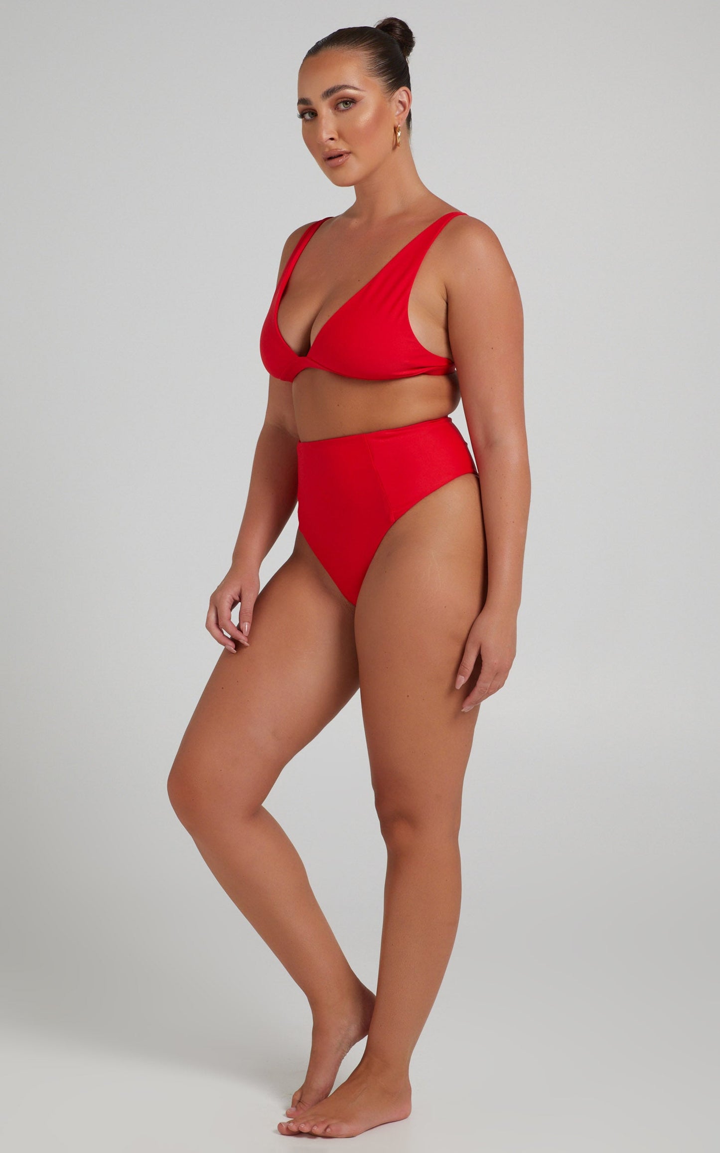Coventina Triangle Bikini Top in Red