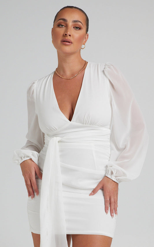 Party Just For Fun Dress in White