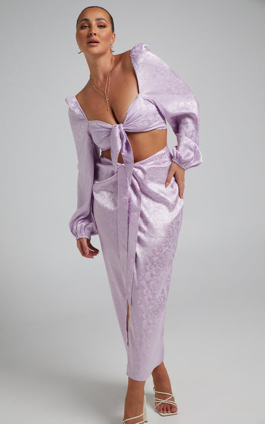 Runaway The Label - Roxie Midi Skirt in Lilac