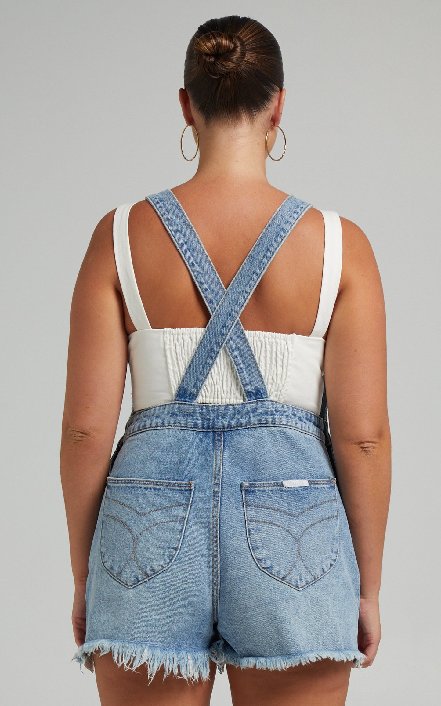 Rollas - ORIGINAL SHORT OVERALL in SYLVIE BLUE
