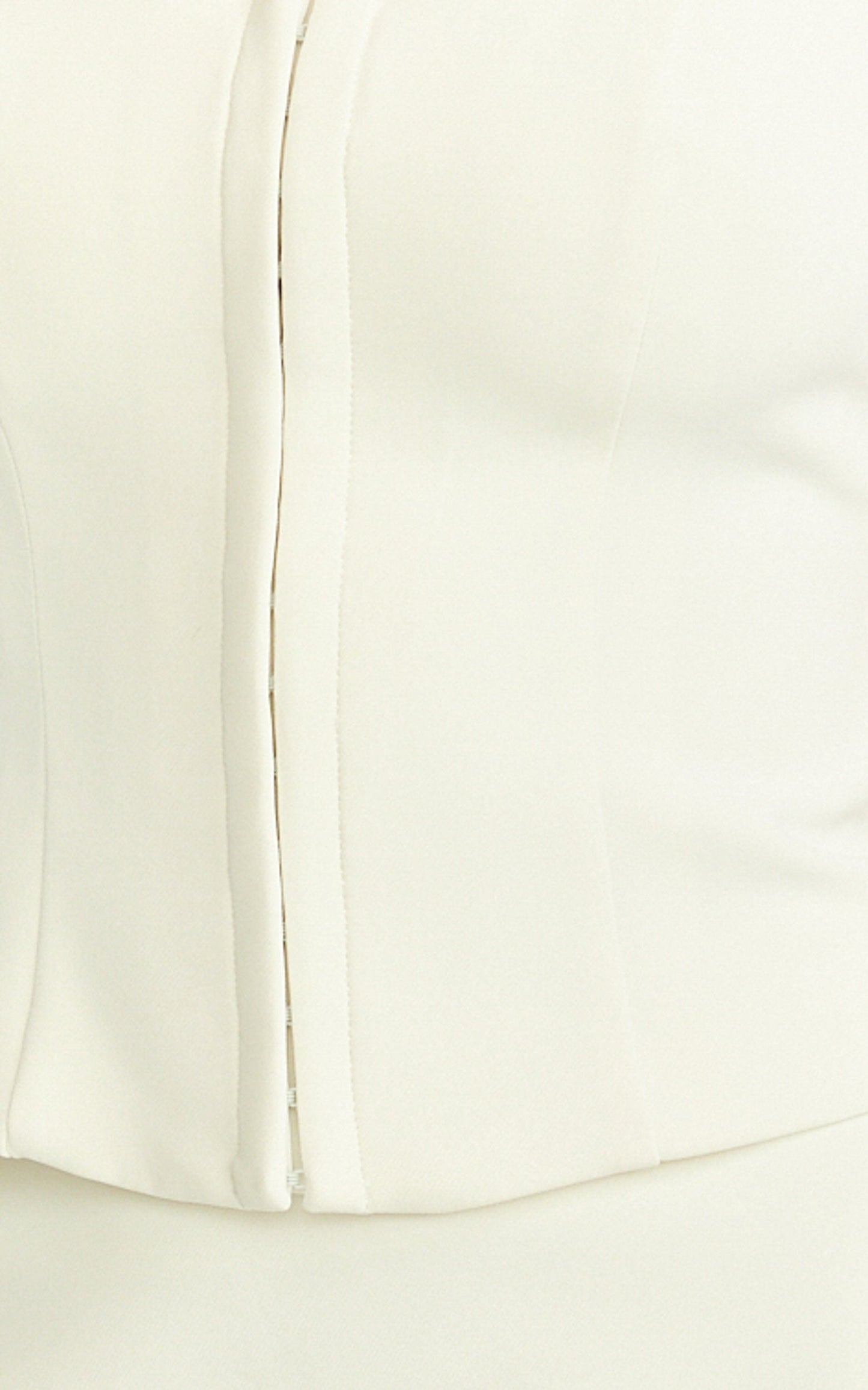 Mikey Top - Straight Neck Hook and Eye Corset Top in Off White