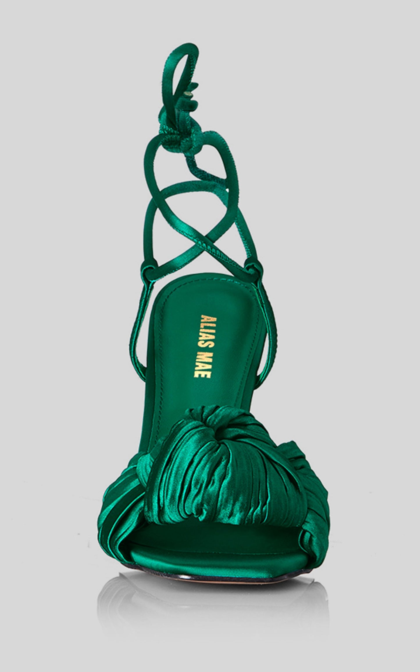 Alias Mae - Mina Heels in Emerald Satin