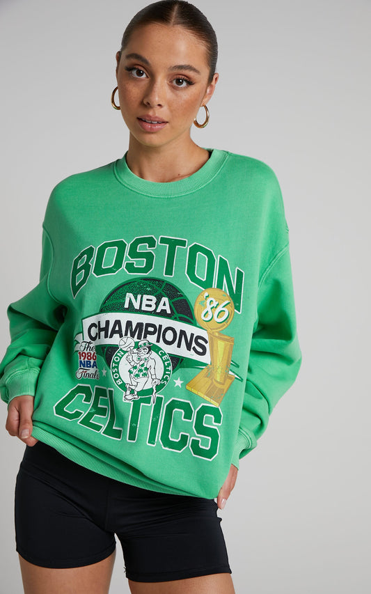 Mitchell & Ness - Boston Celtics Team History Crew in Faded Green