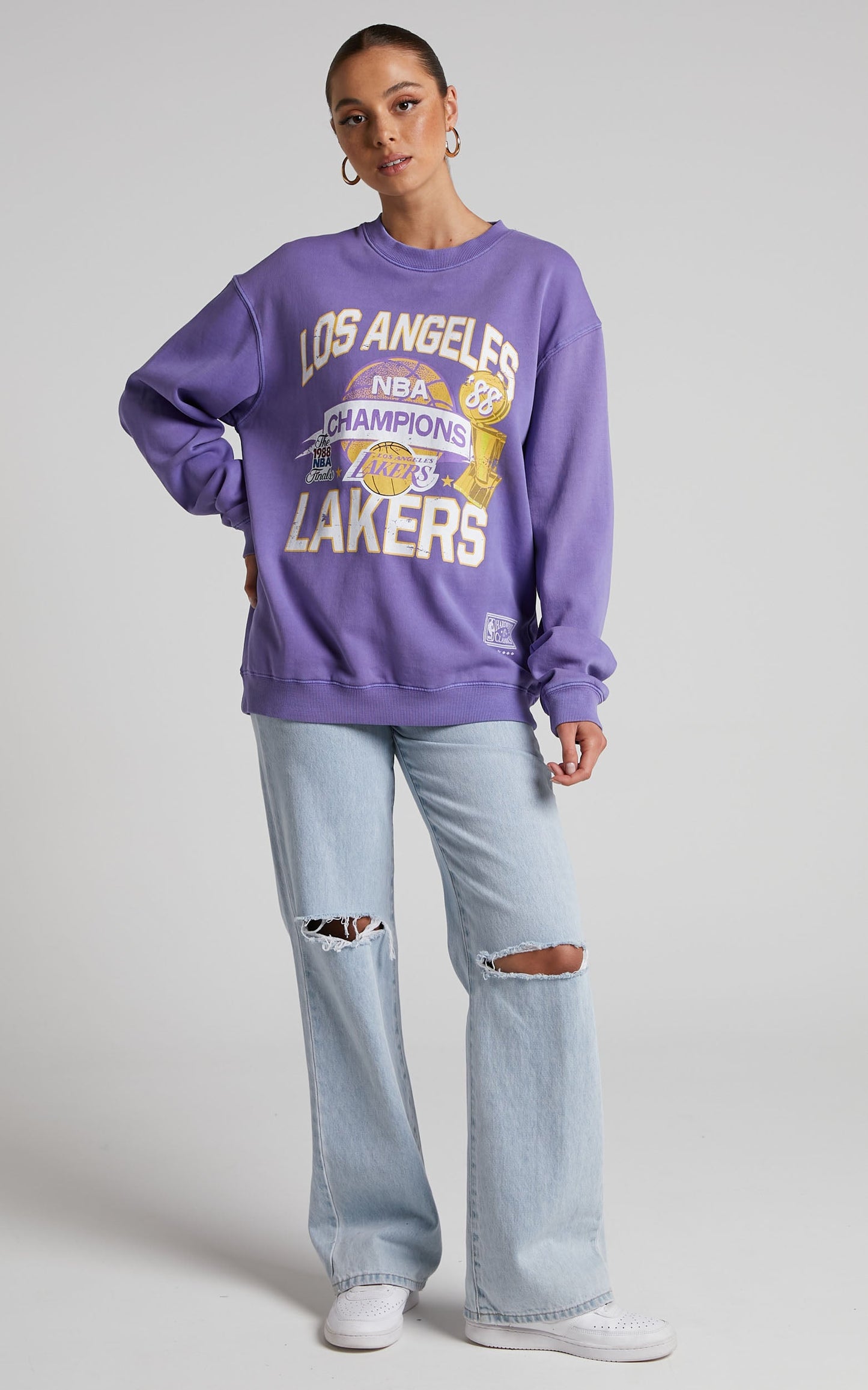 Mitchell & Ness - LA Lakers Team History Crew in Faded Purple