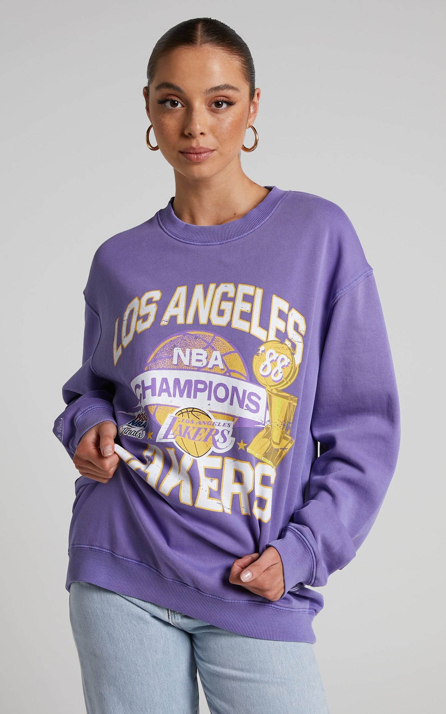 Mitchell & Ness - LA Lakers Team History Crew in Faded Purple